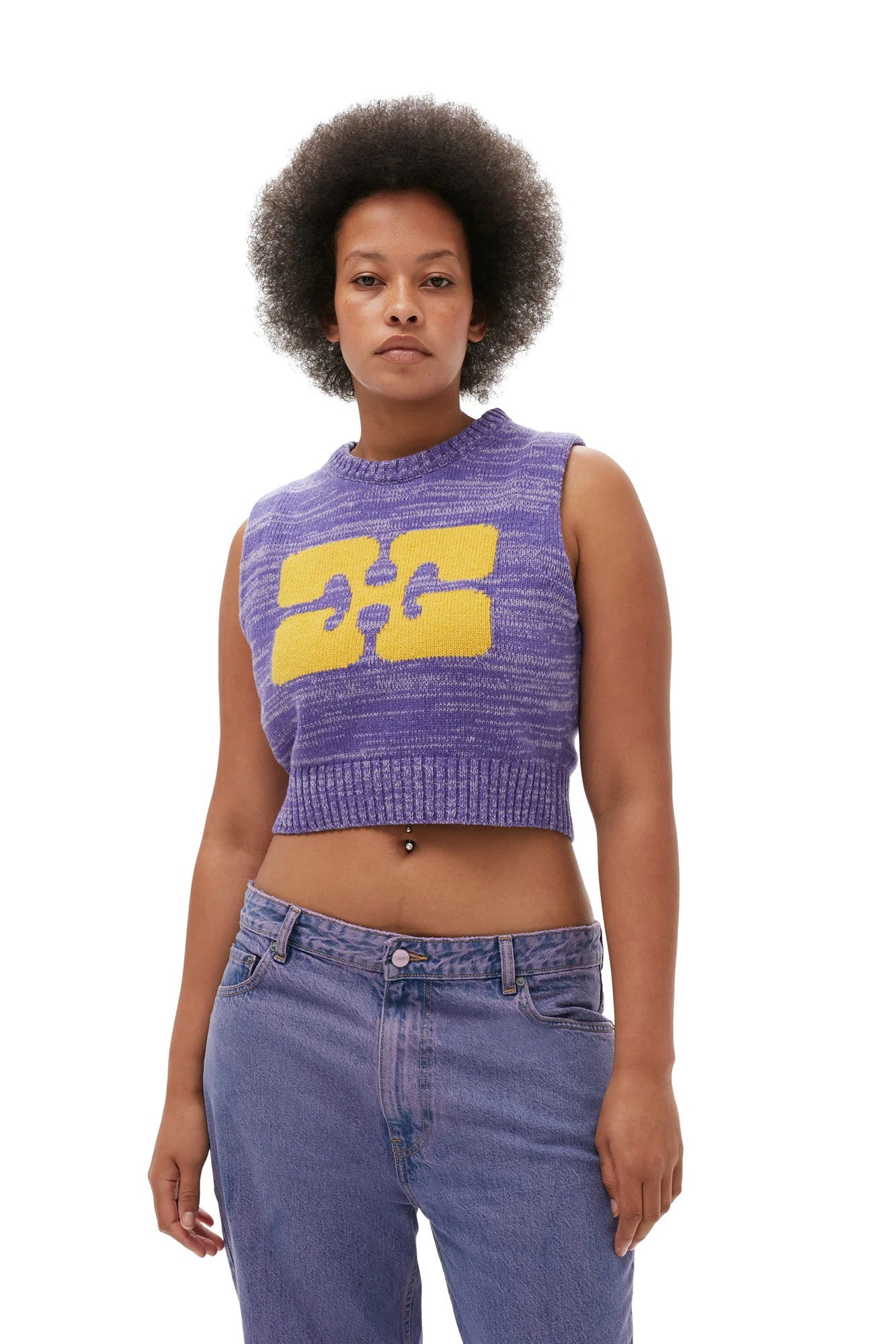 GRAPHIC CROPPED VEST