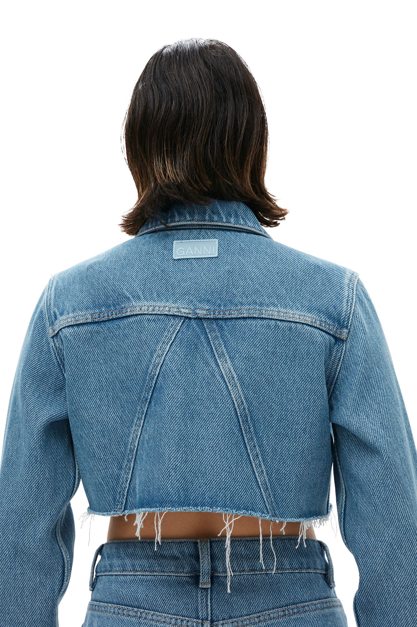 HEAVY DENIM CROPPED TRUCKER JACKET