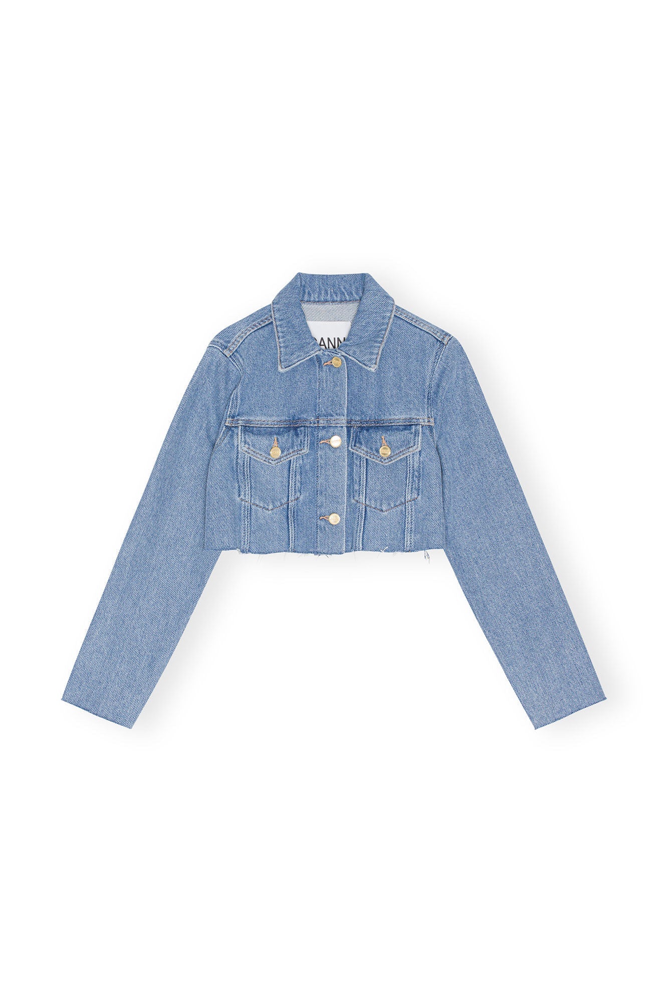 HEAVY DENIM CROPPED TRUCKER JACKET
