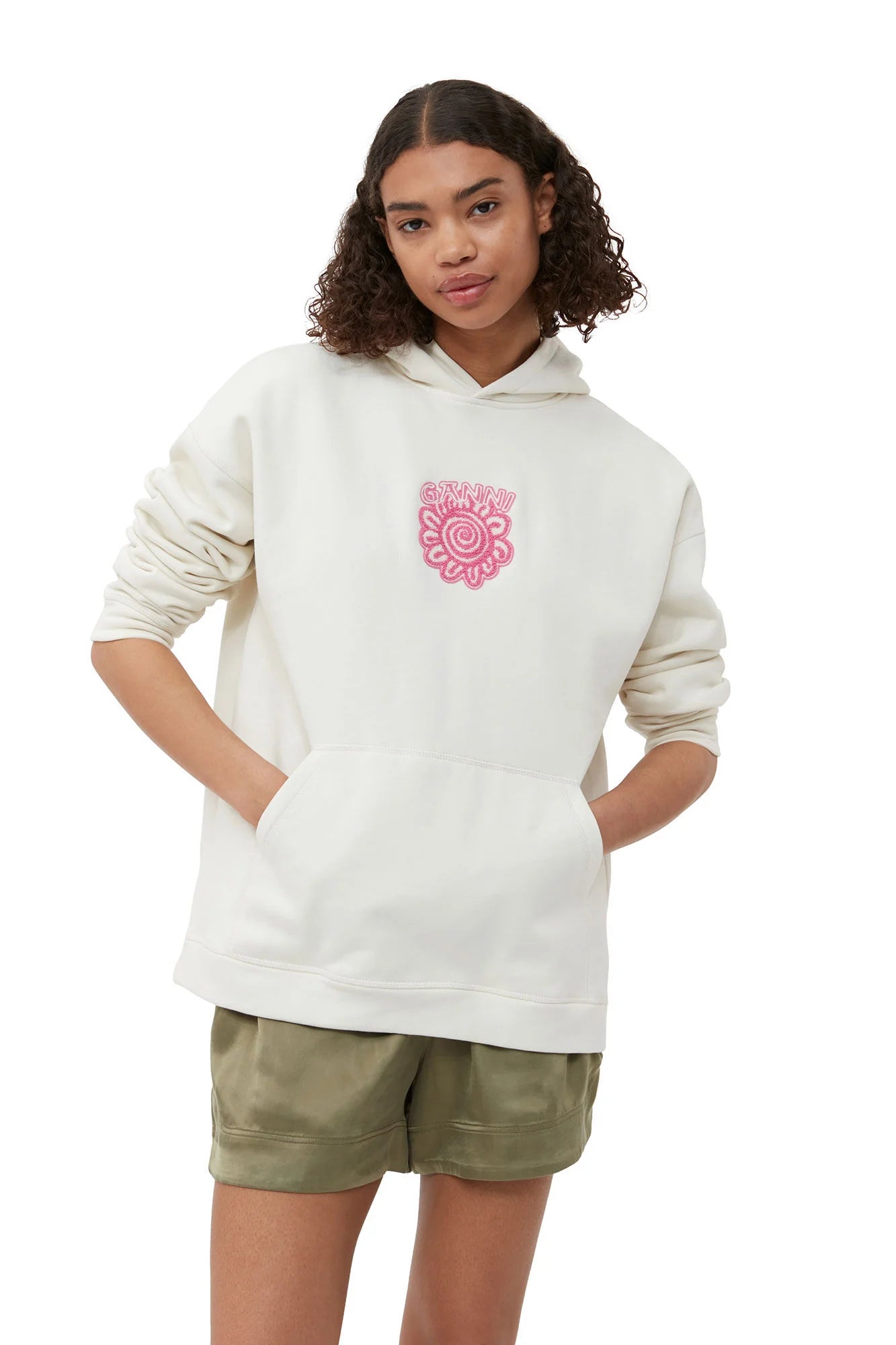ISOLI FLOWER OVERSIZED HOODIE