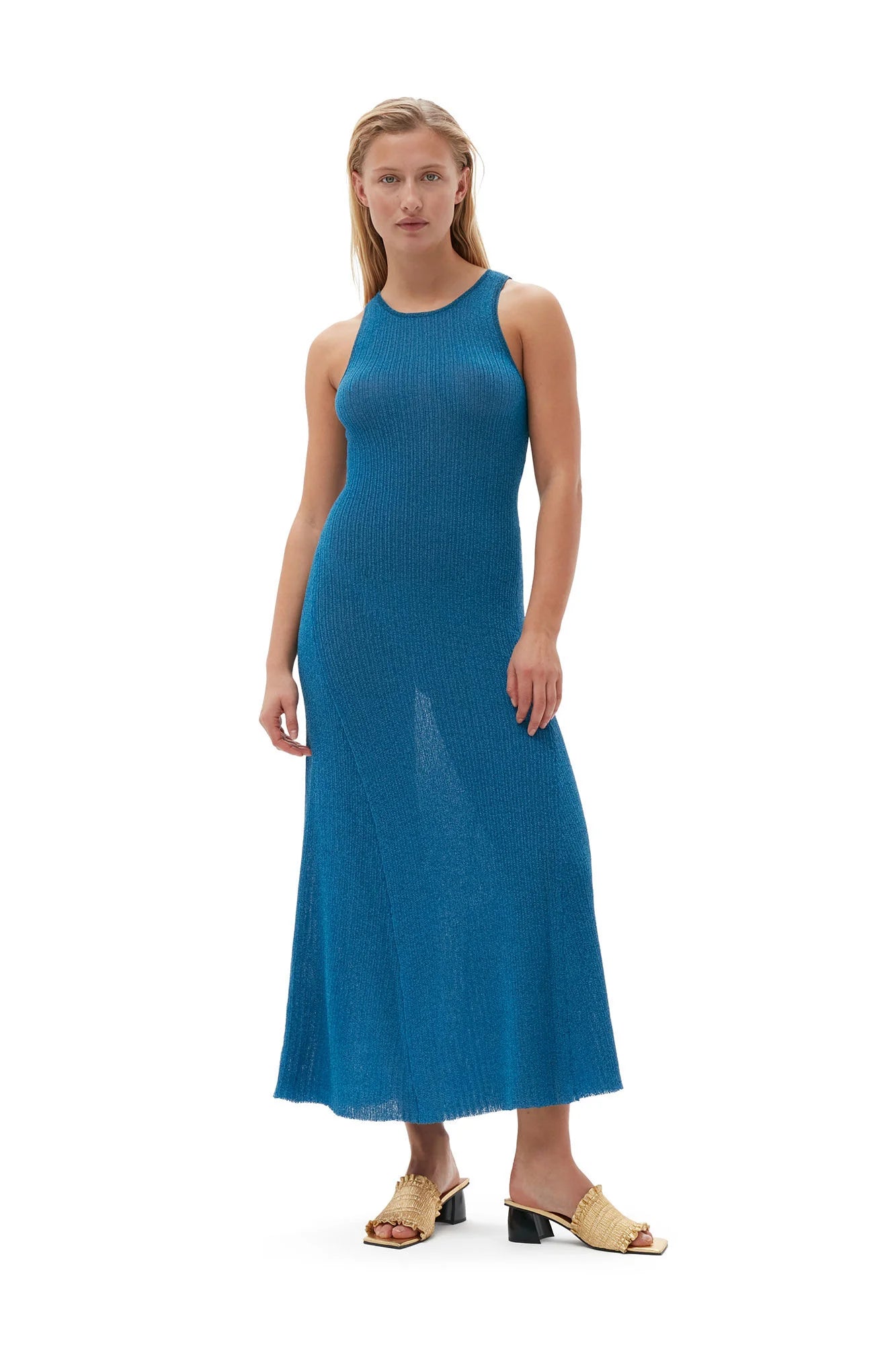 SPARKLE RIB OPEN BACK DRESS
