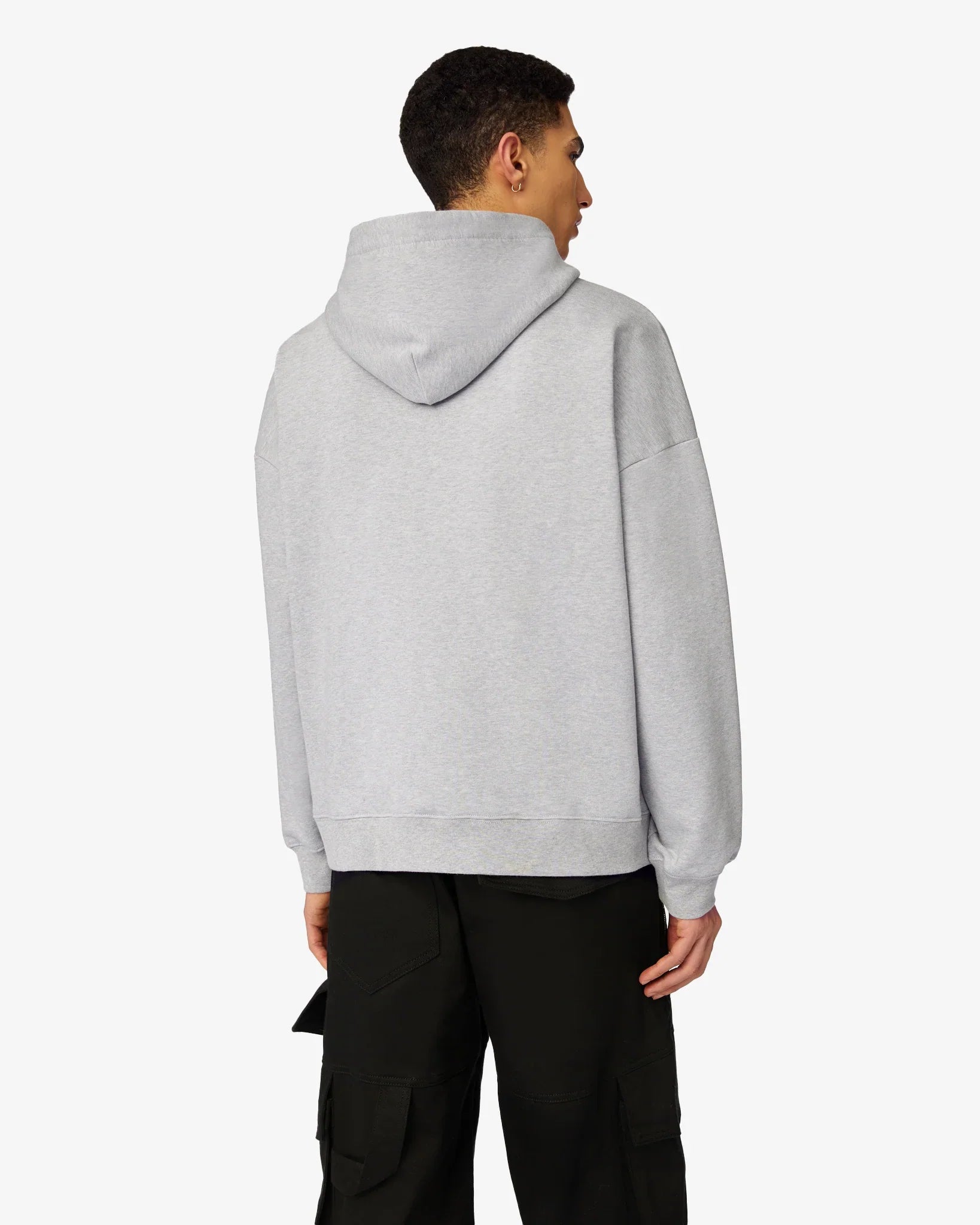 GCDS NEW LOOSE HOODIE GREY