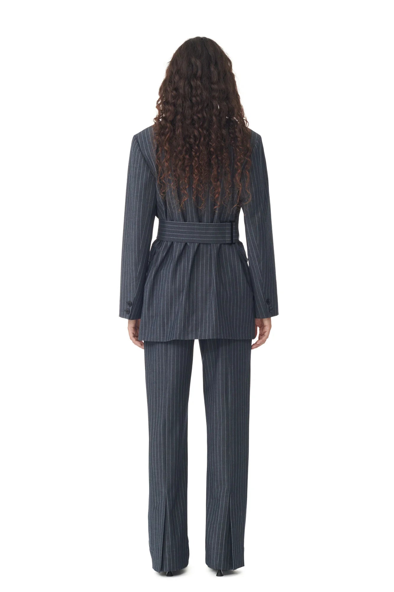STRETCH STRIPE FITTED BLAZER