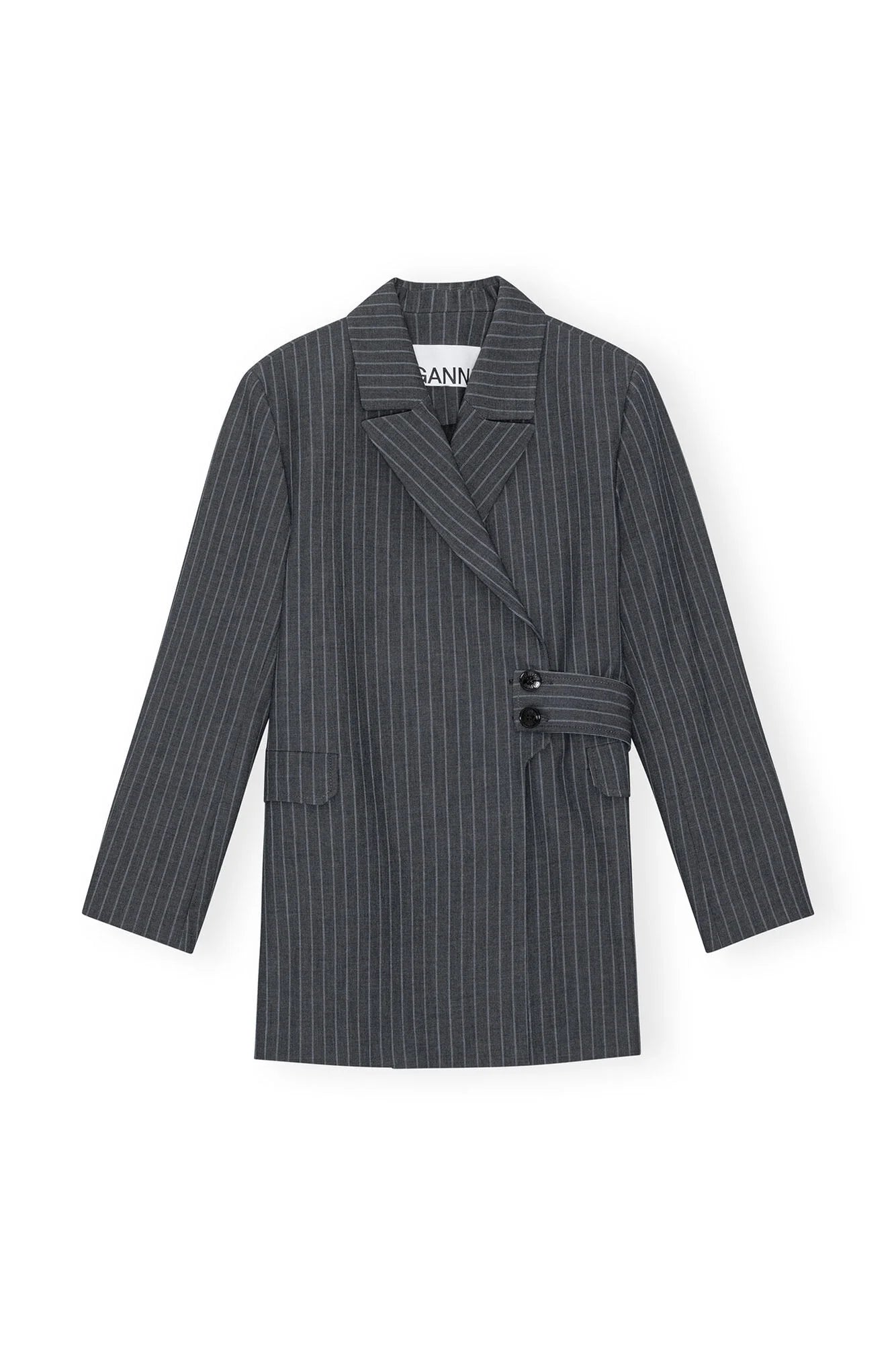 STRETCH STRIPE FITTED BLAZER