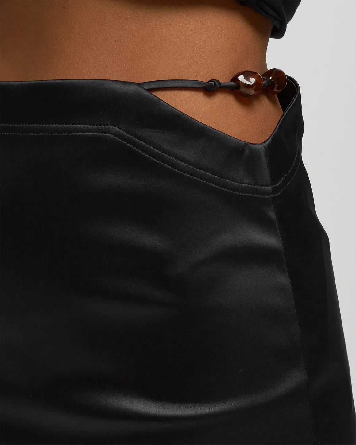 DOUBLE SATIN MAXI SKIRT