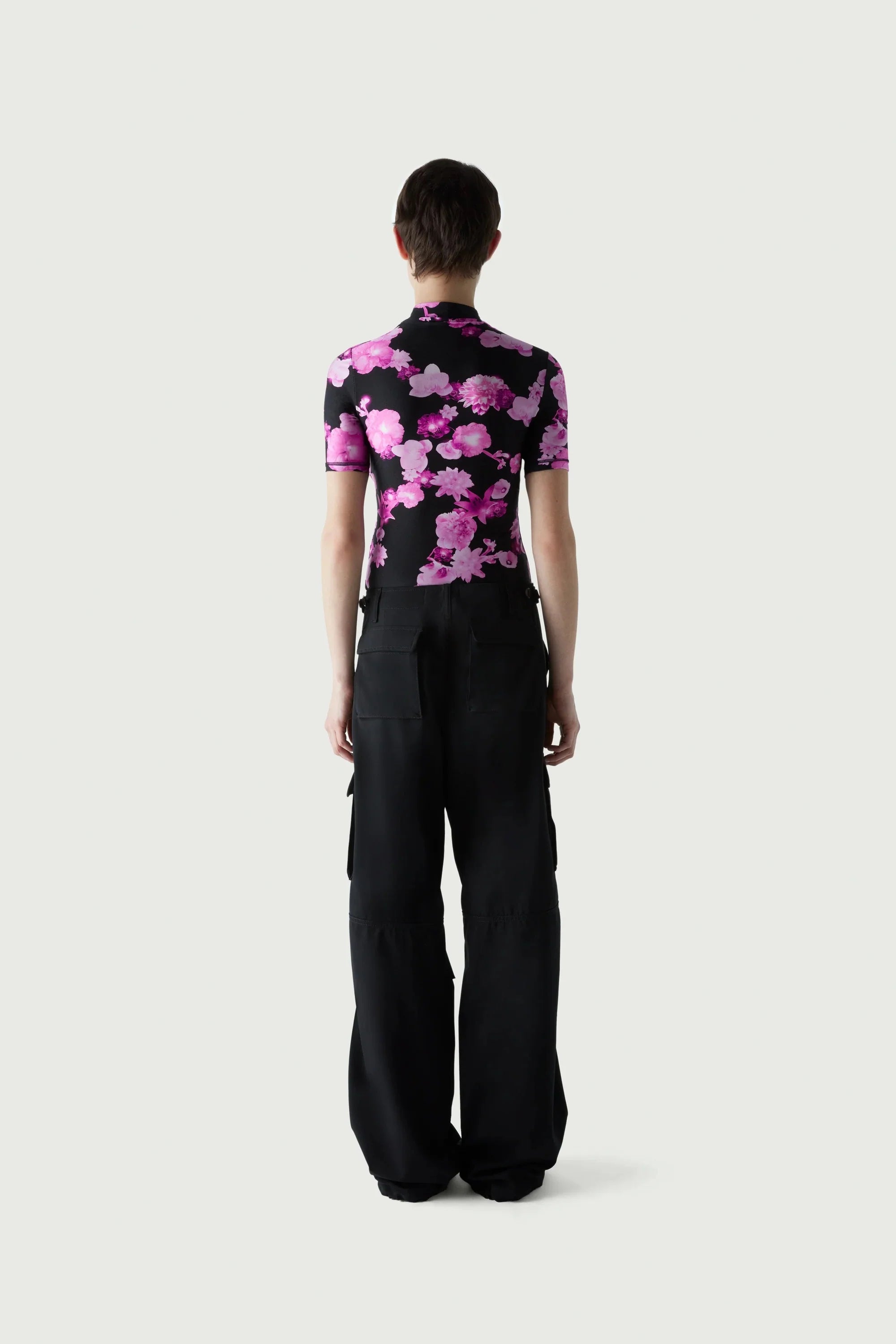 High Neck Fitted Top Pink