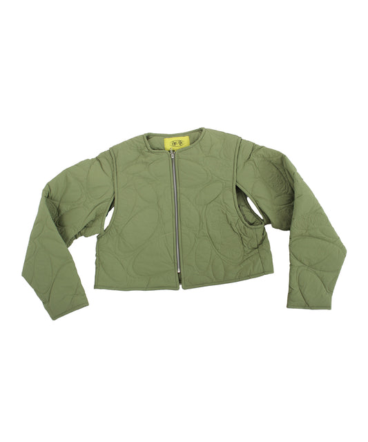 WOMENS QUILTED GREEN JACKET