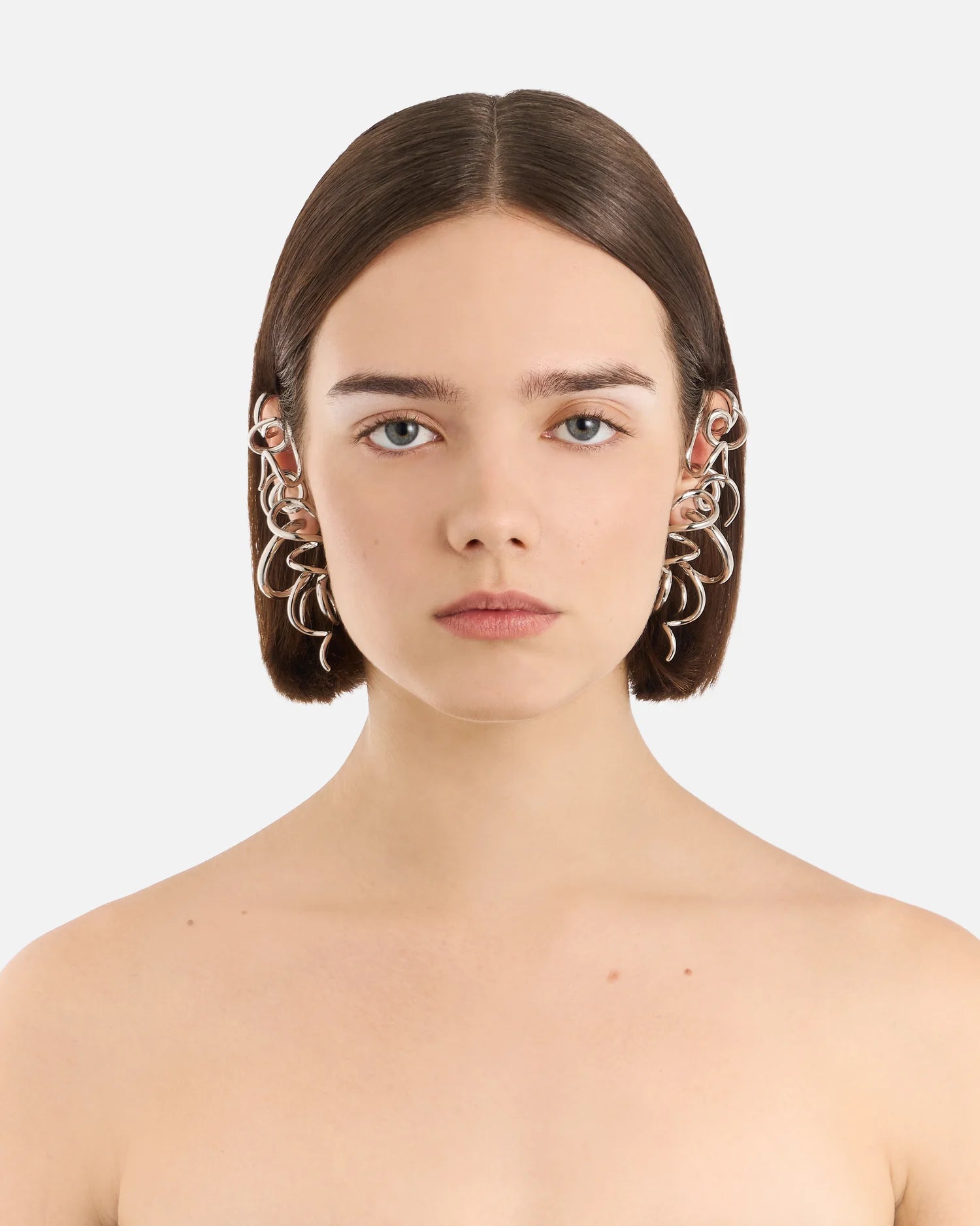 Ivy set of Earrings and large Earcuffs Gold