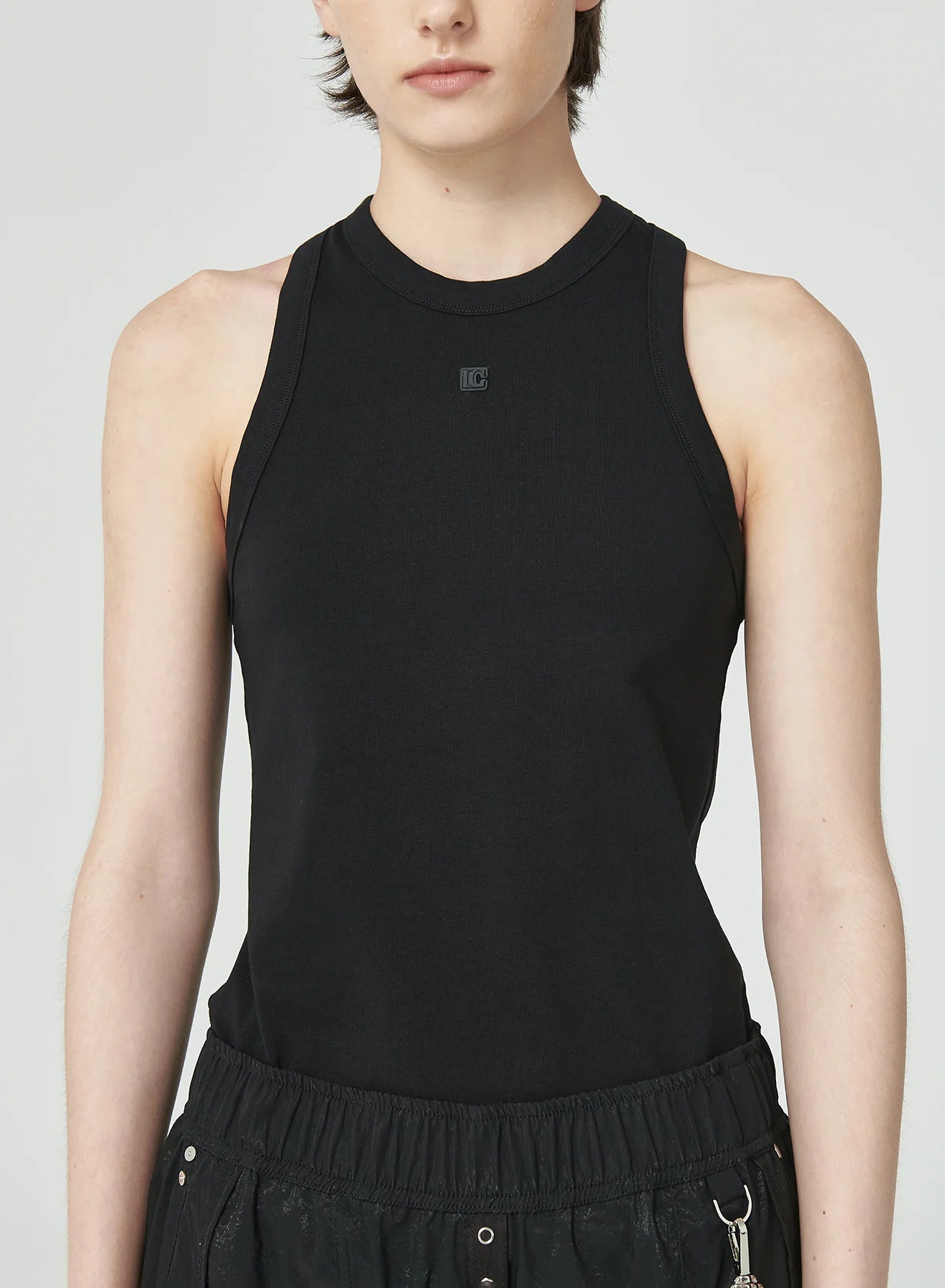 JERSEY SLEEVELESS TOP/BL