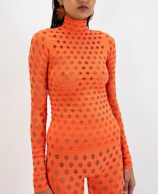 PERFORATED TURTLENECK