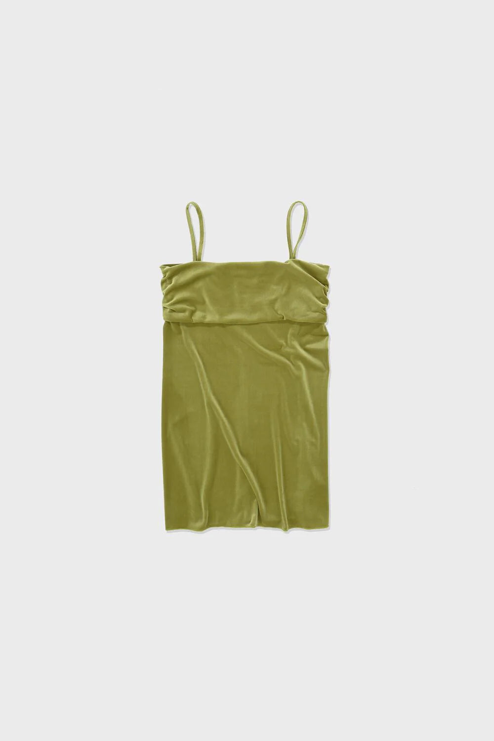 GREEN VELVET SLEEVELESS TOP