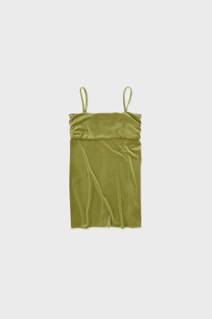 GREEN VELVET SLEEVELESS TOP