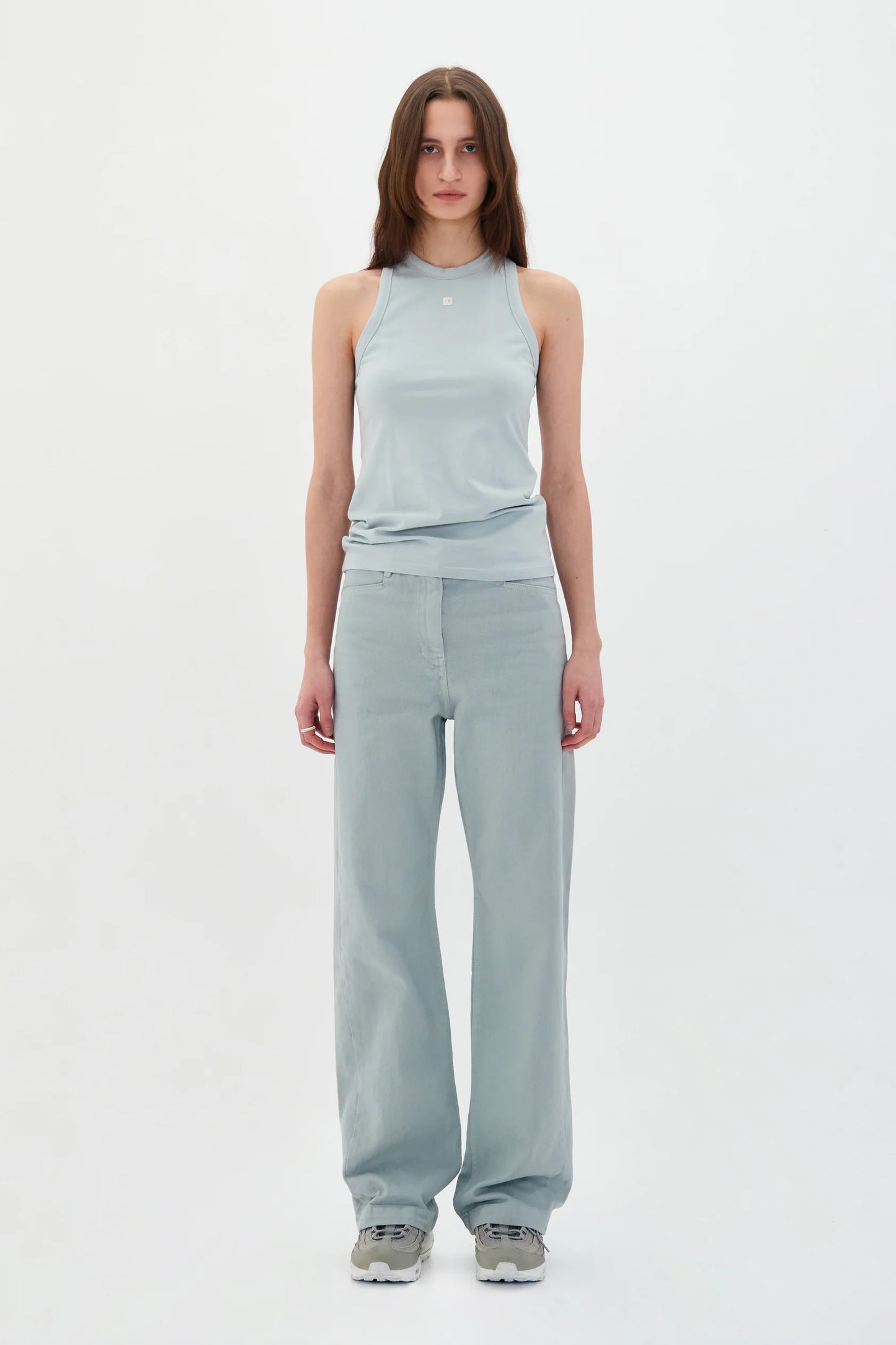 JERSEY SLEEVELESS TOP/BLU