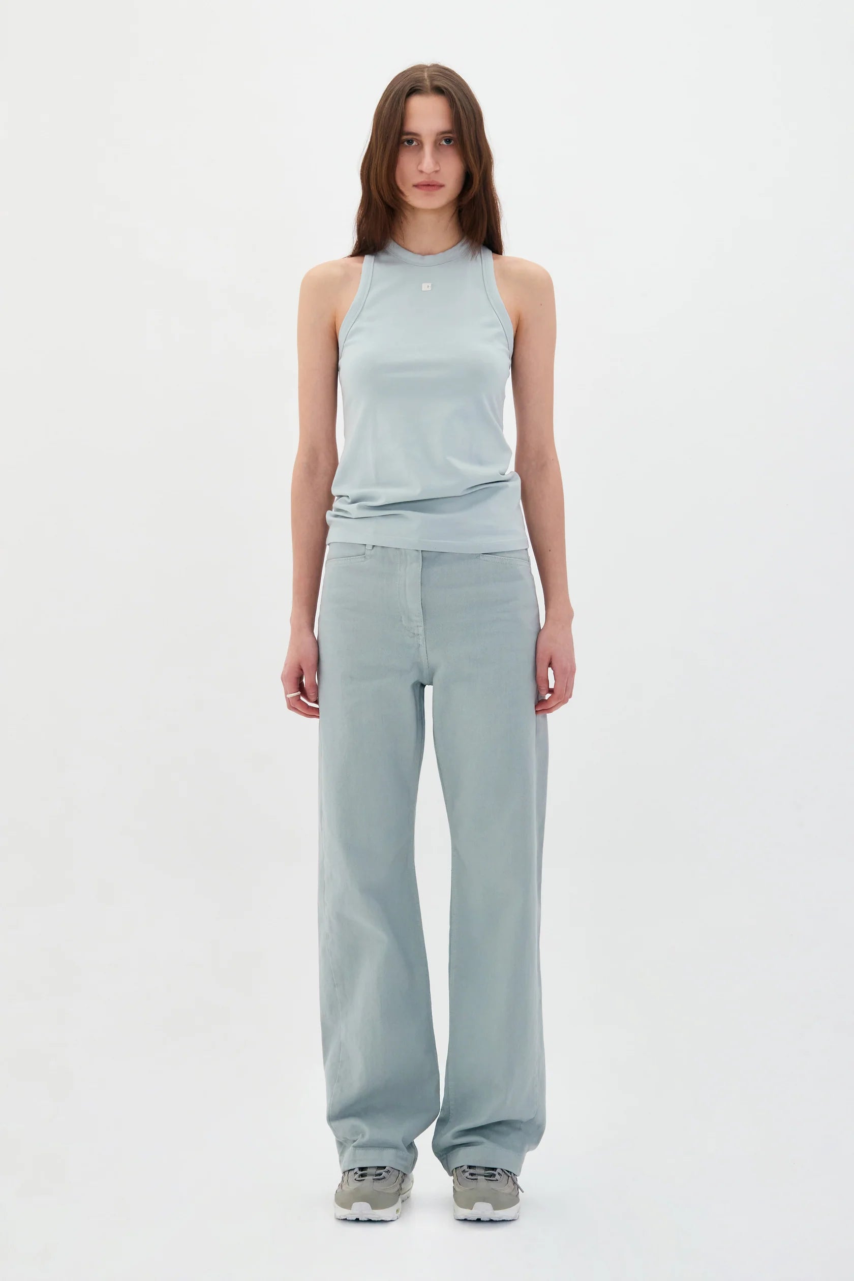 JERSEY SLEEVELESS TOP/BLU