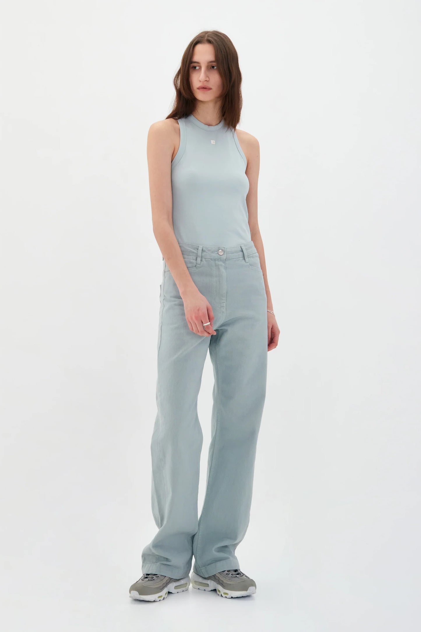 JERSEY SLEEVELESS TOP/BLU