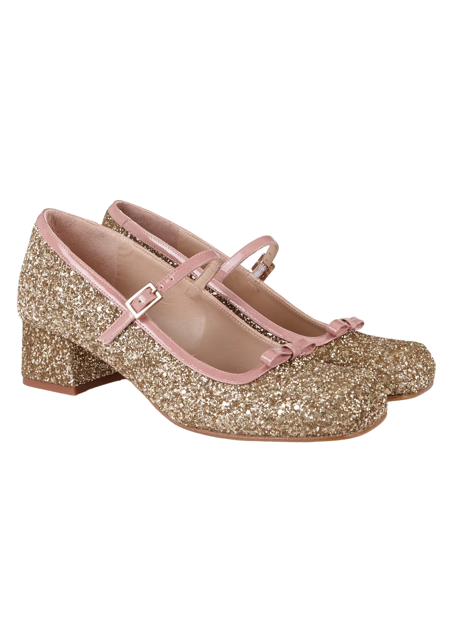 MARY JANE GLITTER CHAMPAGNE