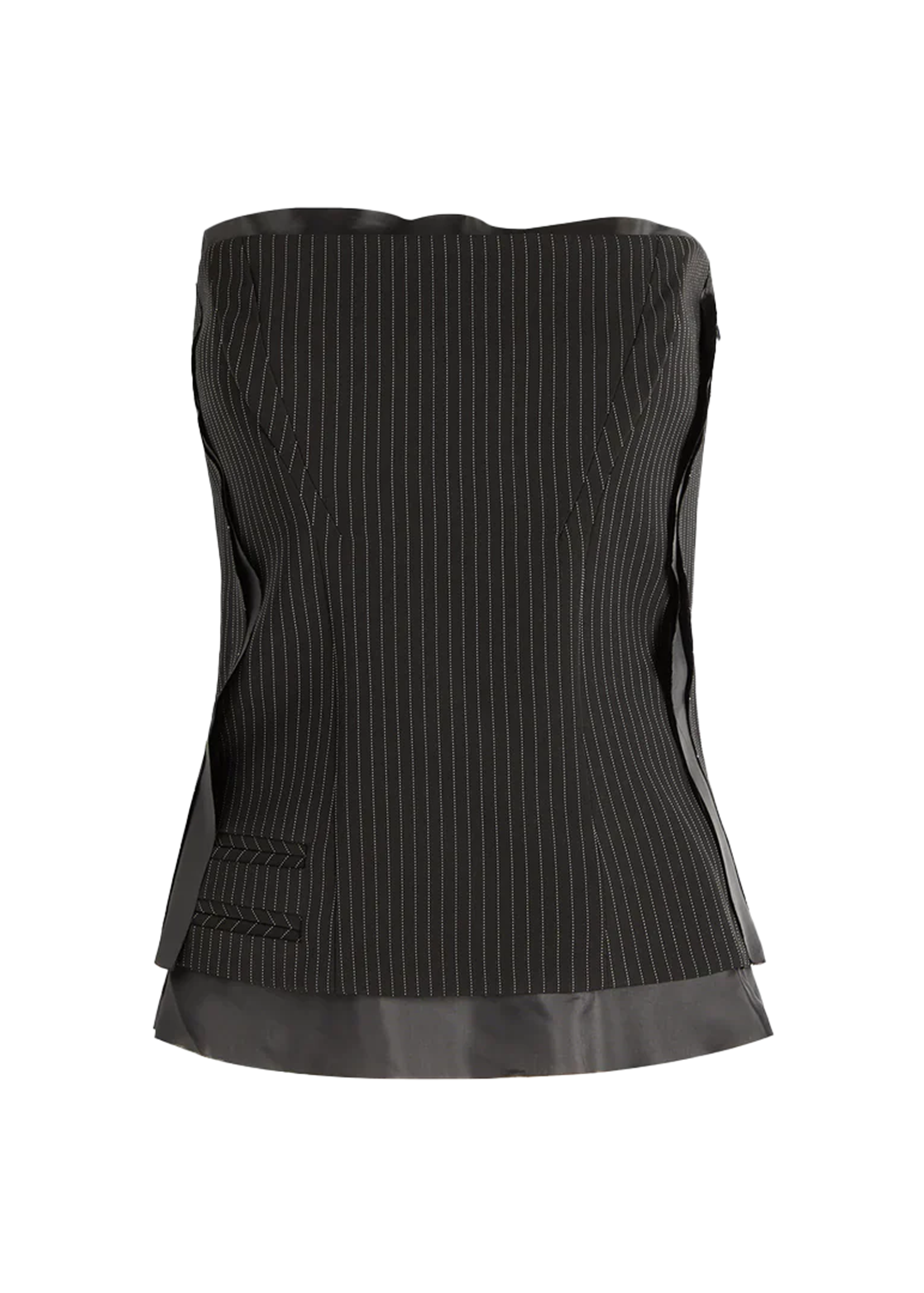Black Pinstripe Suit Corsage