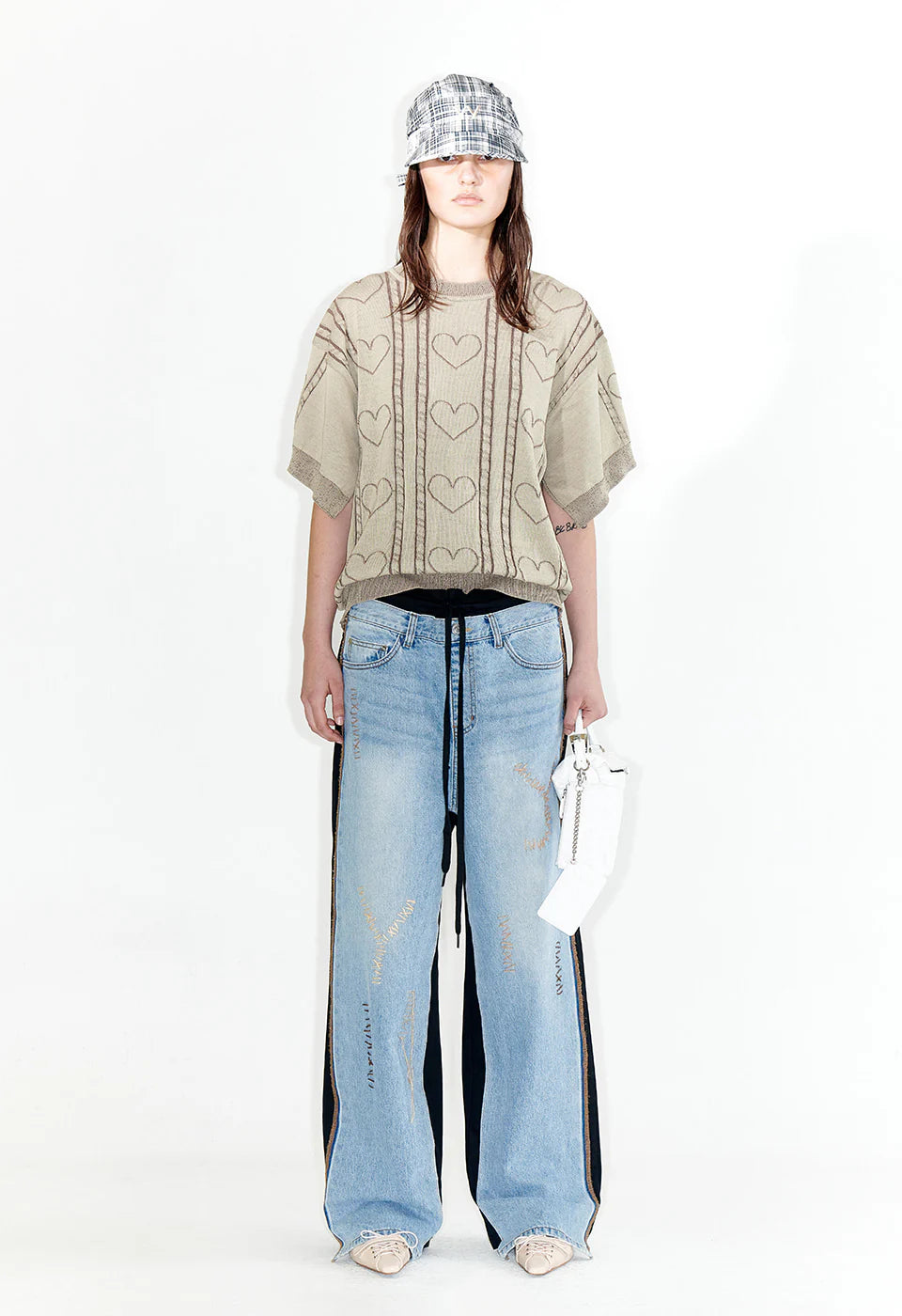 YY STITCH FRONT JEAN COTTON PANTS