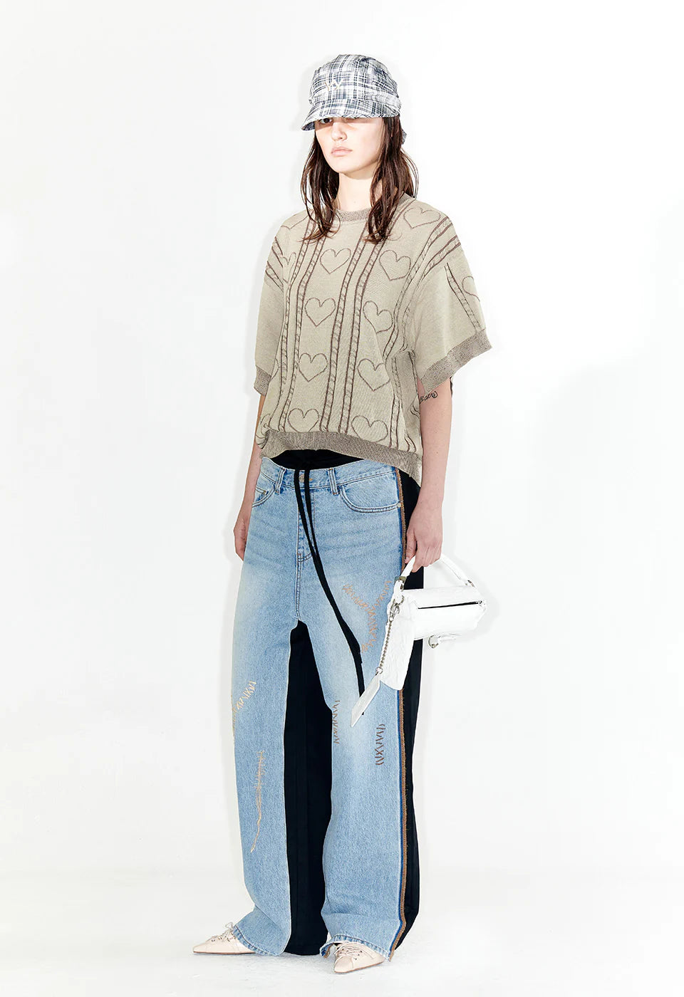 YY STITCH FRONT JEAN COTTON PANTS