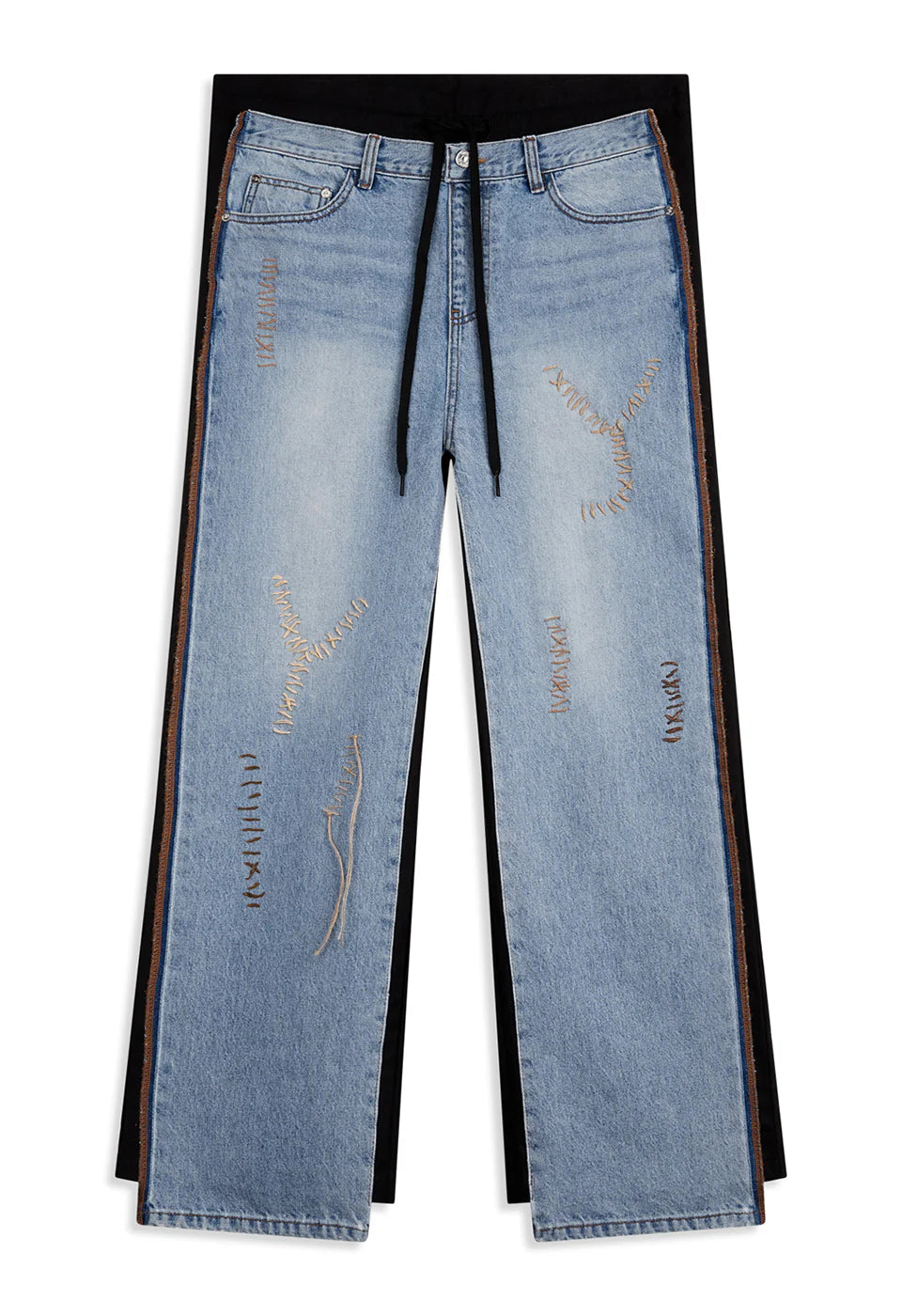 YY STITCH FRONT JEAN COTTON PANTS