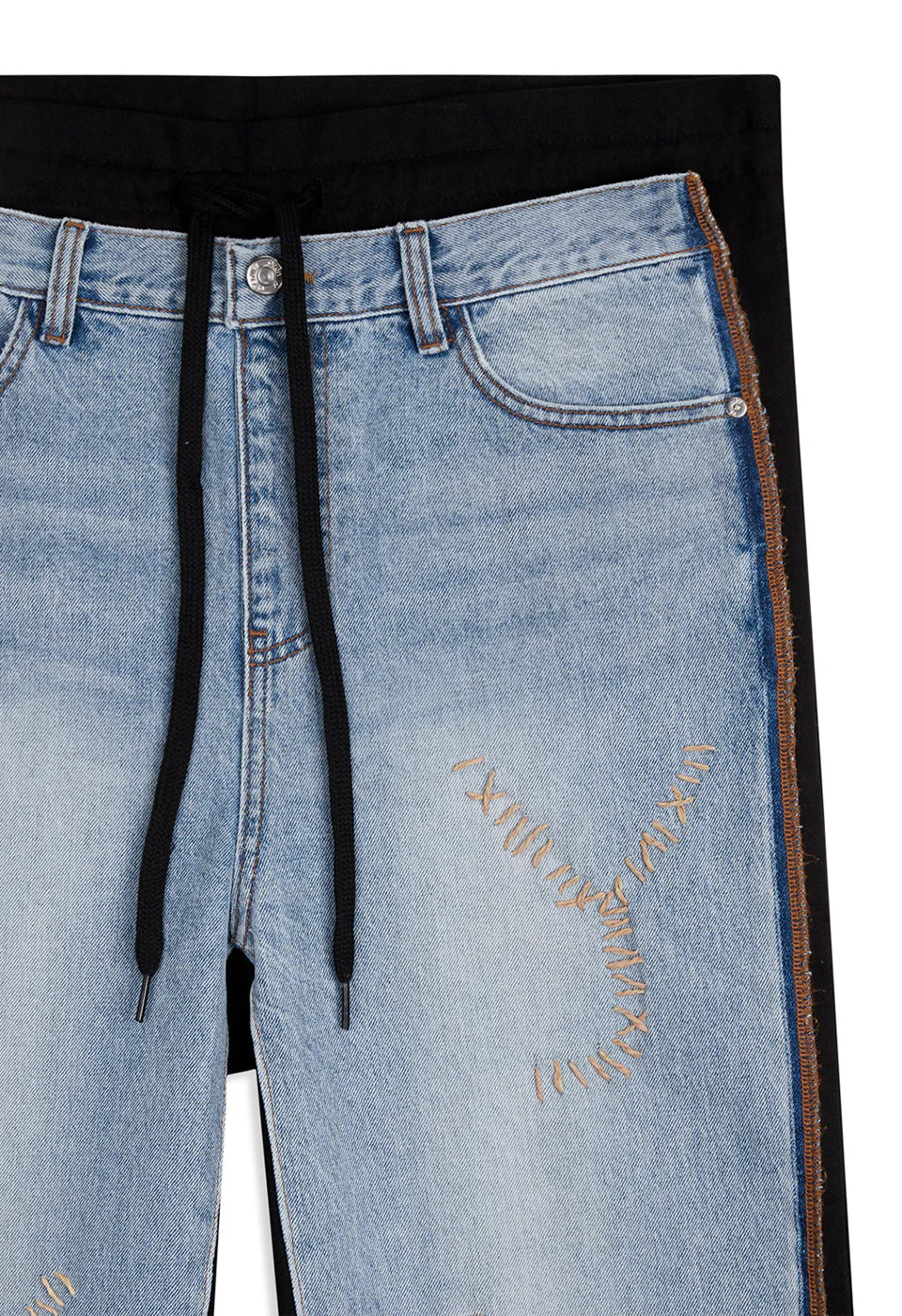 YY STITCH FRONT JEAN COTTON PANTS