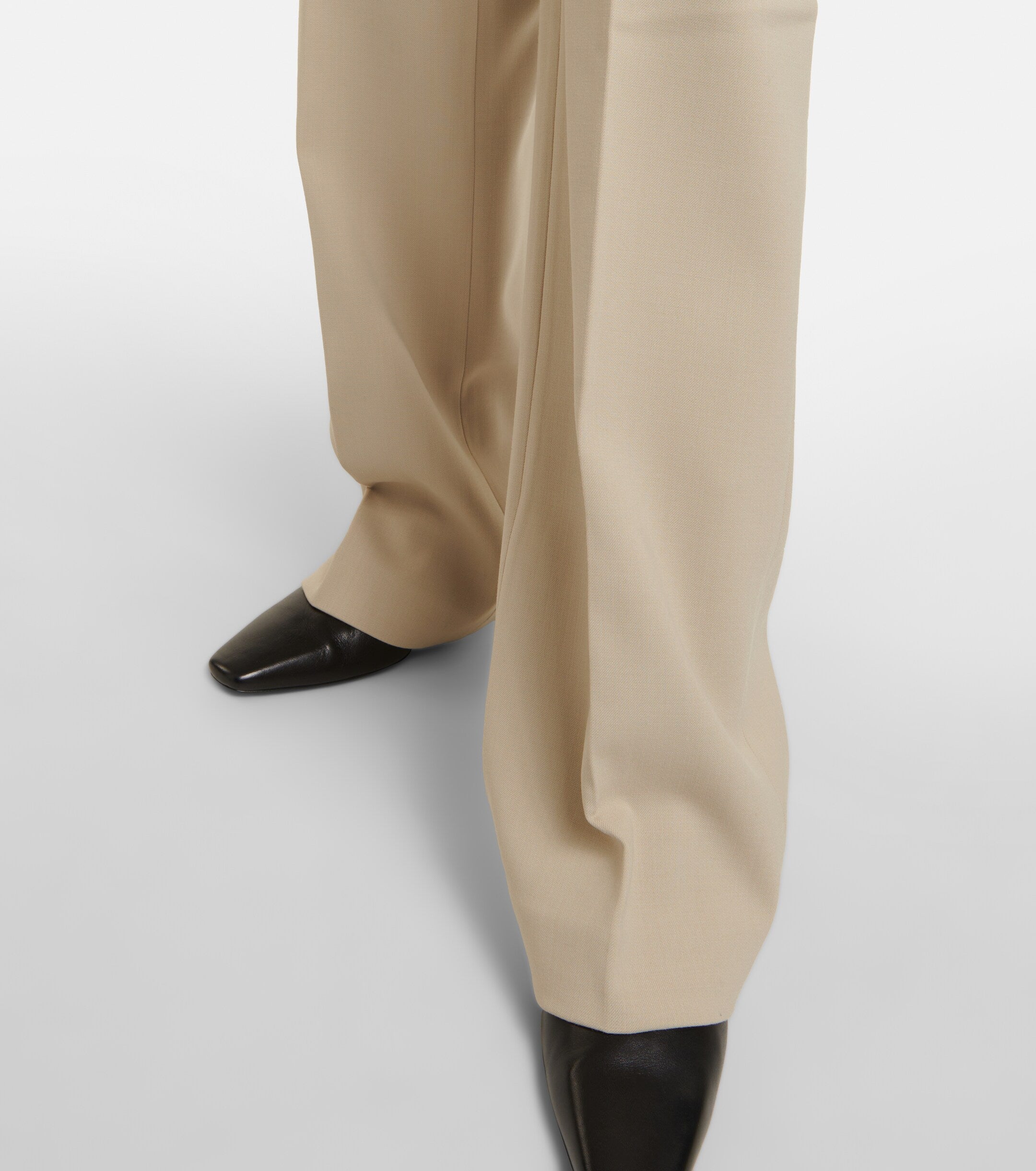 Low Rise Tailored Trousers Beige