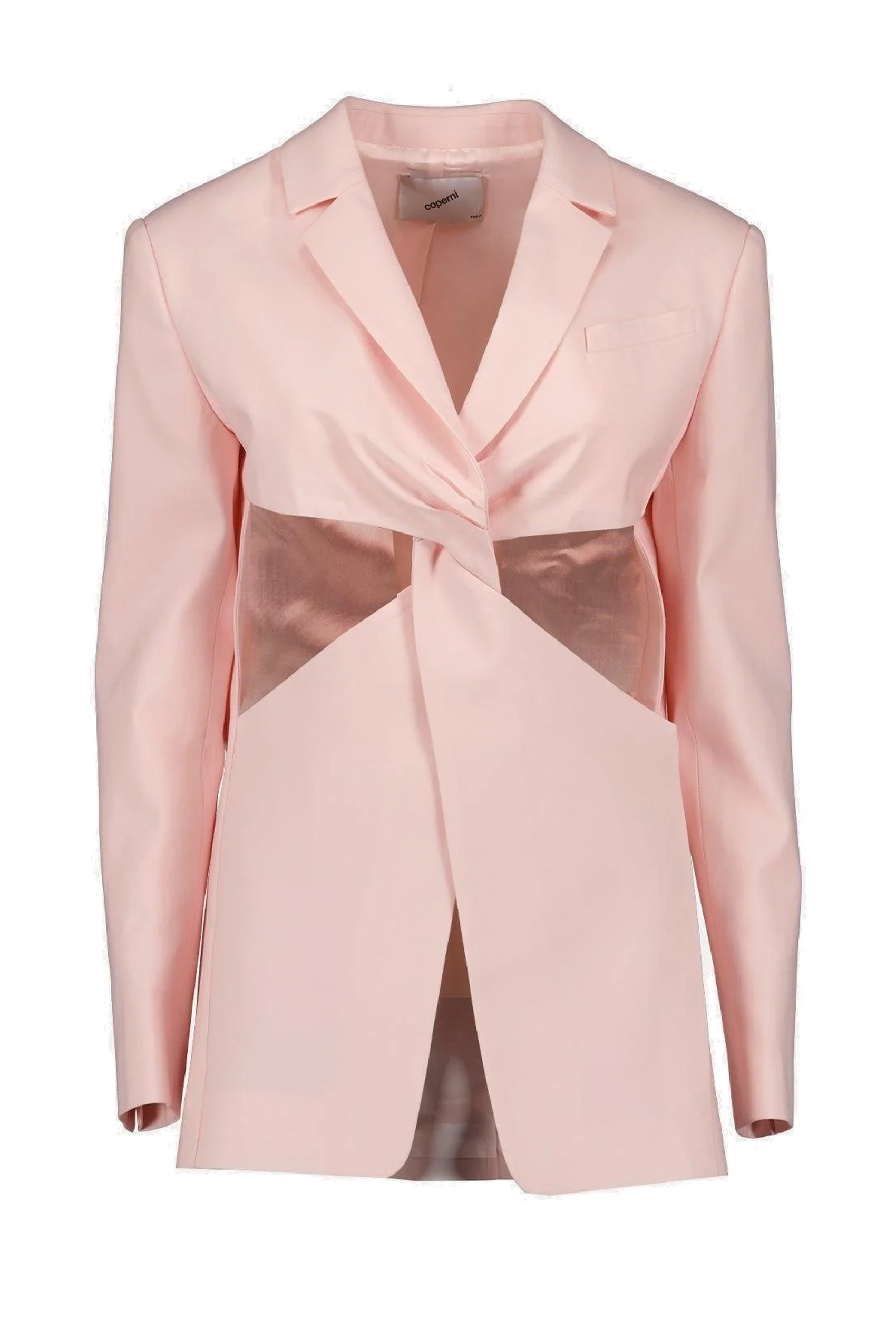 Twisted Cut-Out Tailored Jacket Pink