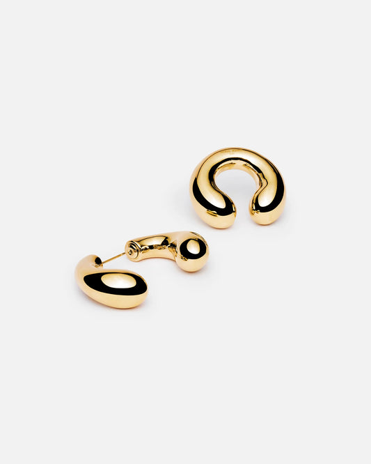 GOLD PISTIL EAR SET