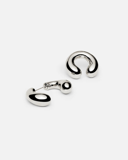 SILVER PISTIL EAR SET