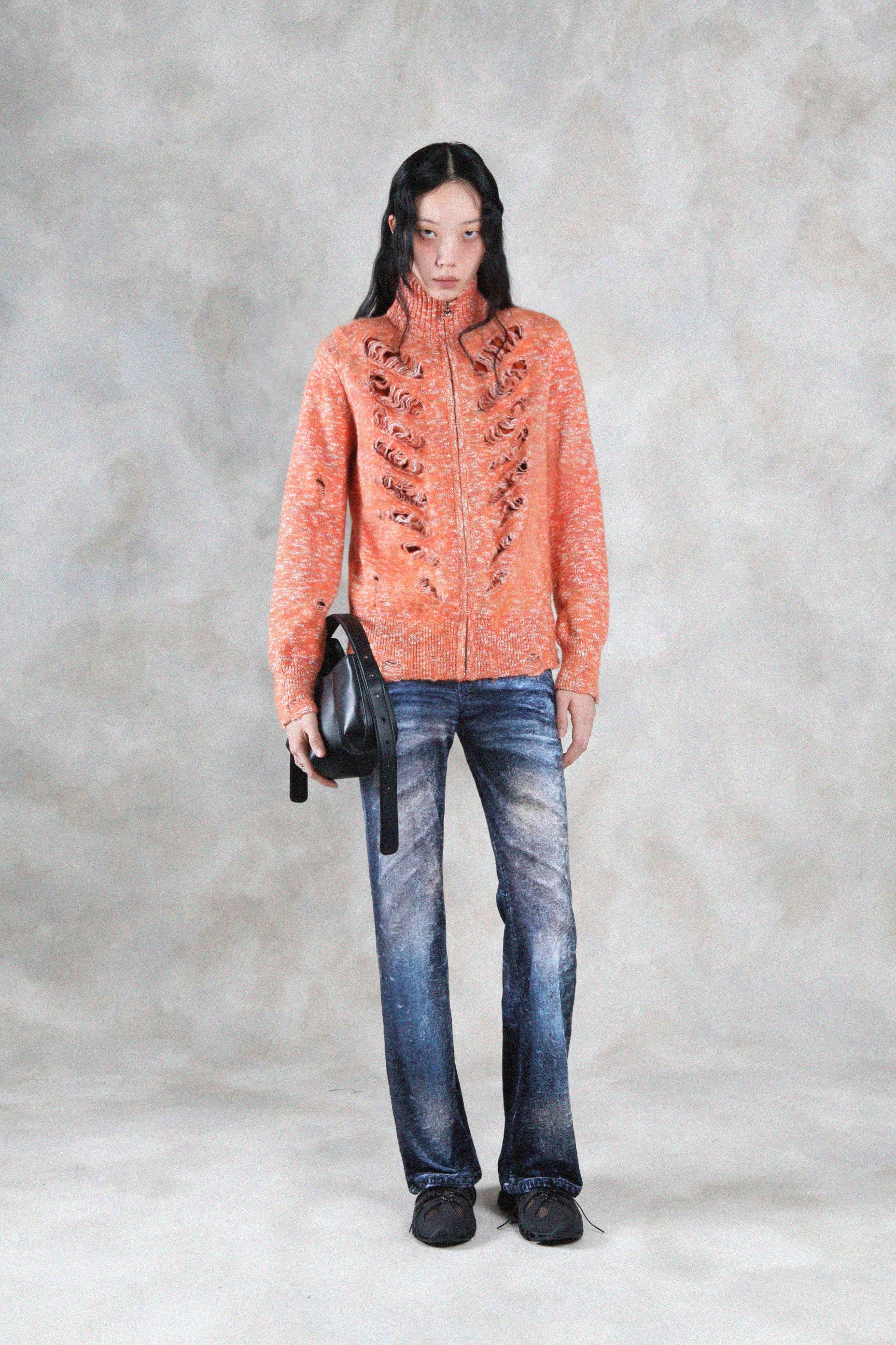 PARIS PRINTED VELOUR TROUSER BLUE