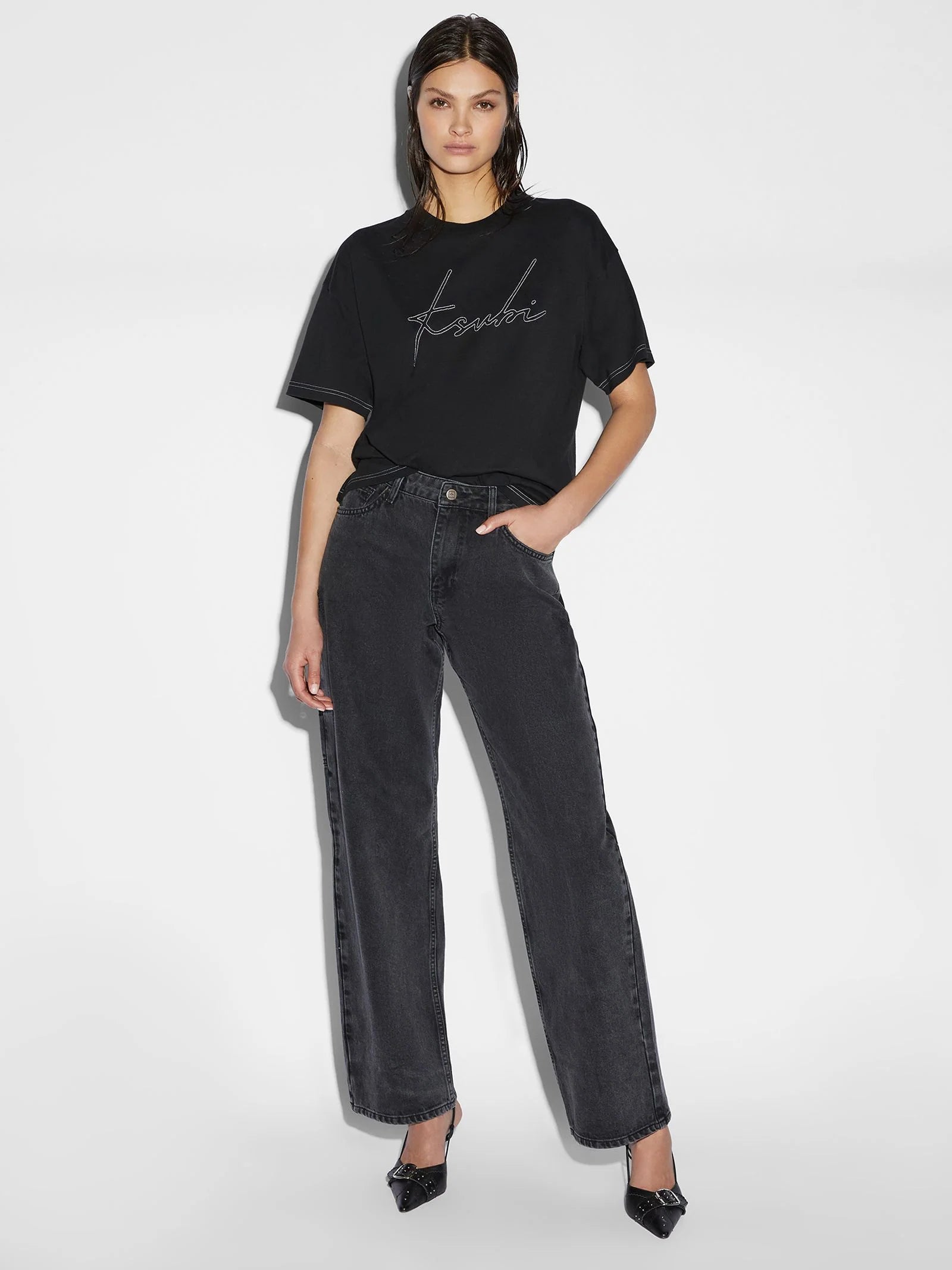 SCRIPT OH G SS TEE BLACK