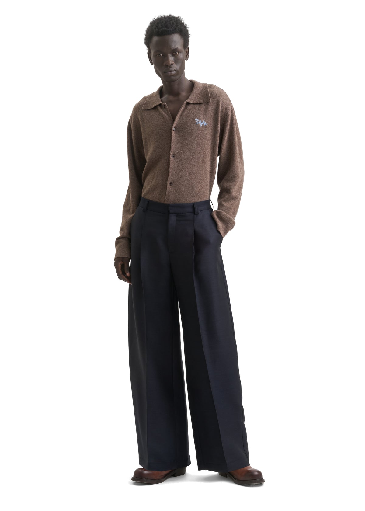 PLEATED WIDE TROUSER