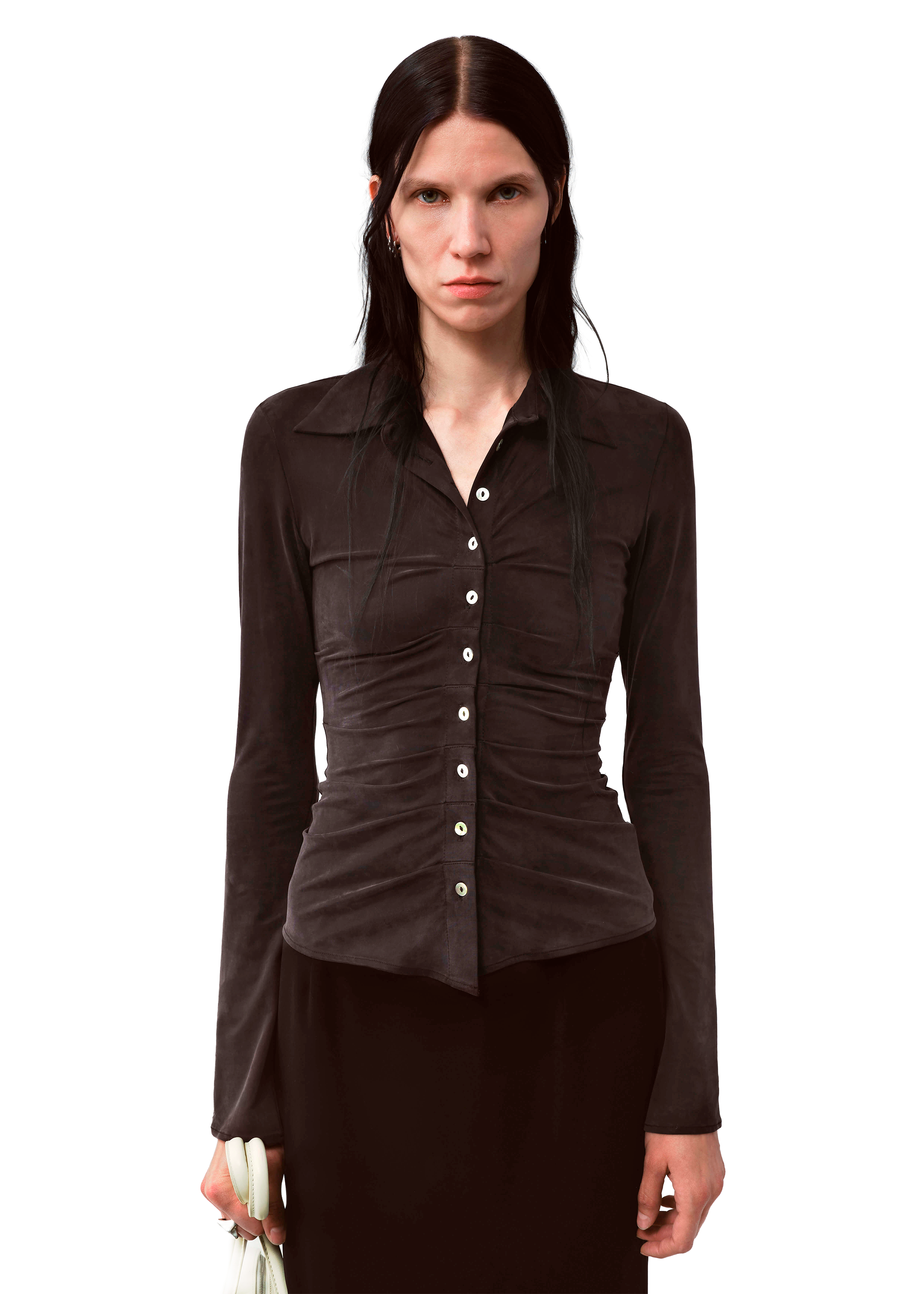 Pleated Shirt Black