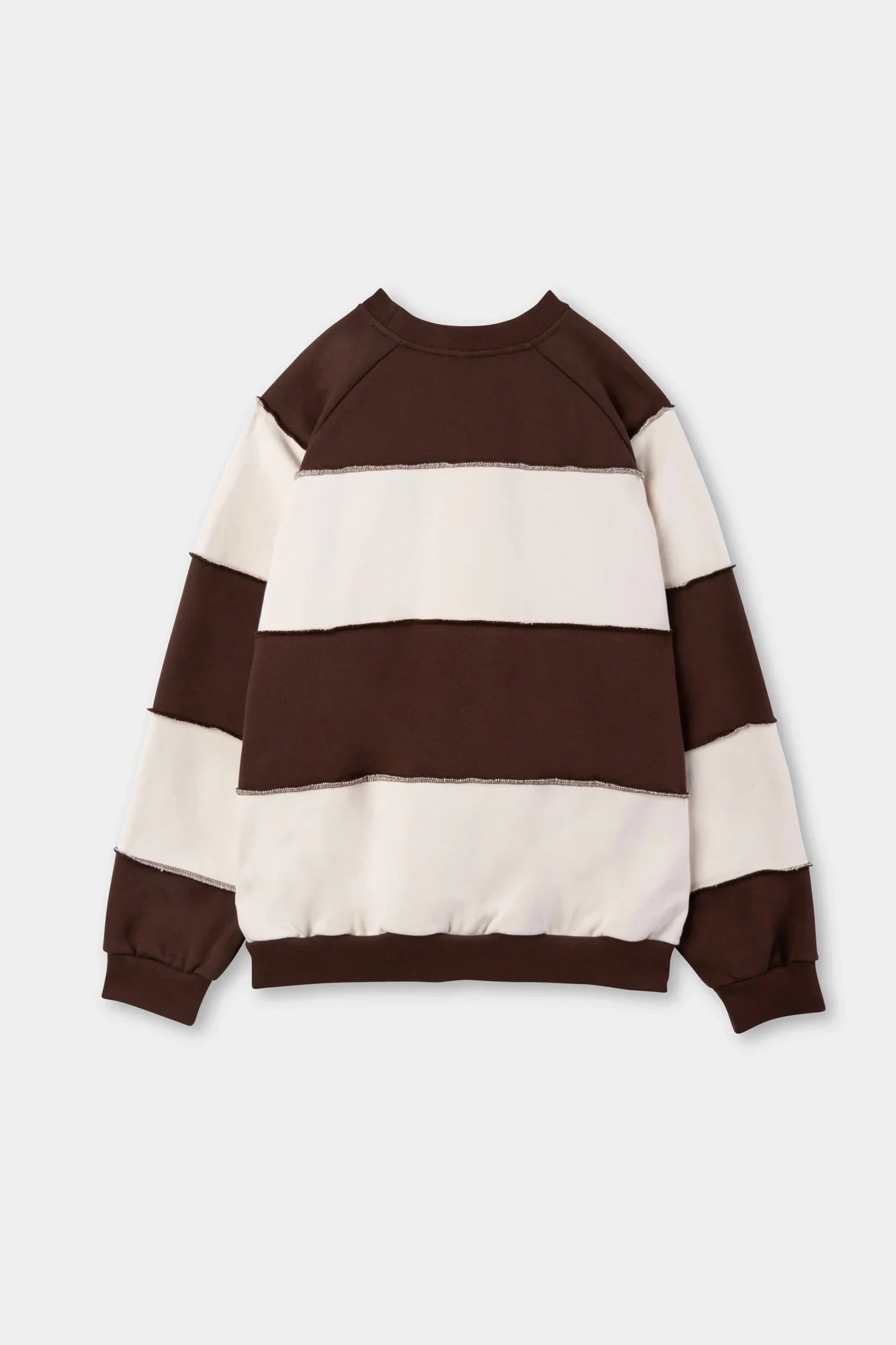 CLASSIC SWEATSHIRT PANEL CUTS BROWN
