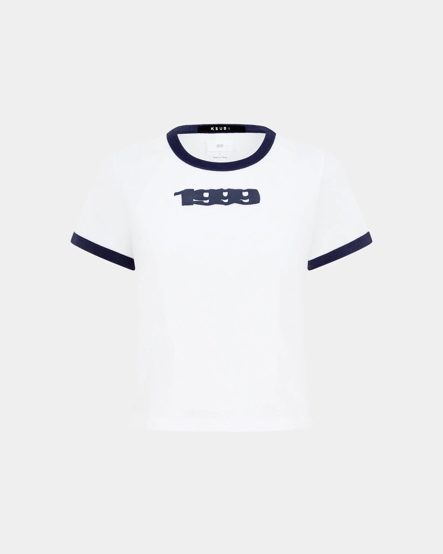 2001 MINI SS TEE WHITE NAVY