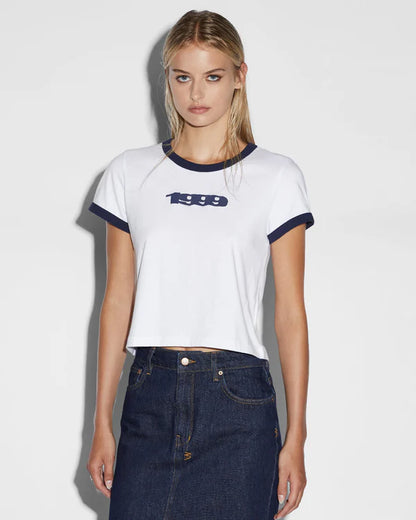 2001 MINI SS TEE WHITE NAVY