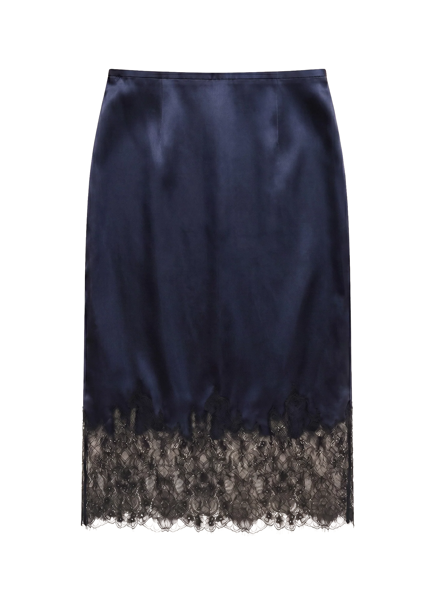 Satin Skirt Navy