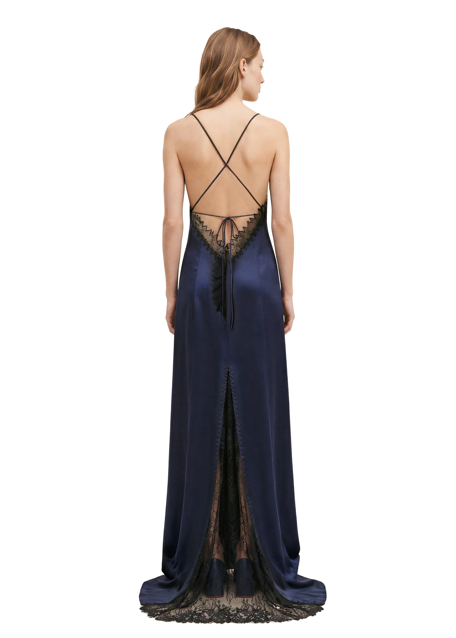 Silk Dress Navy