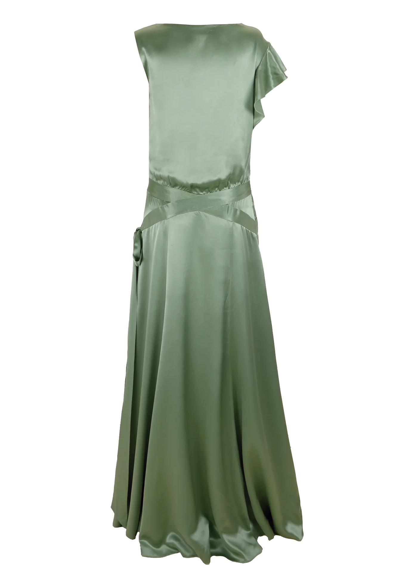 Mint green Teresa Helbig satin dress for daytime wedding guest dressing