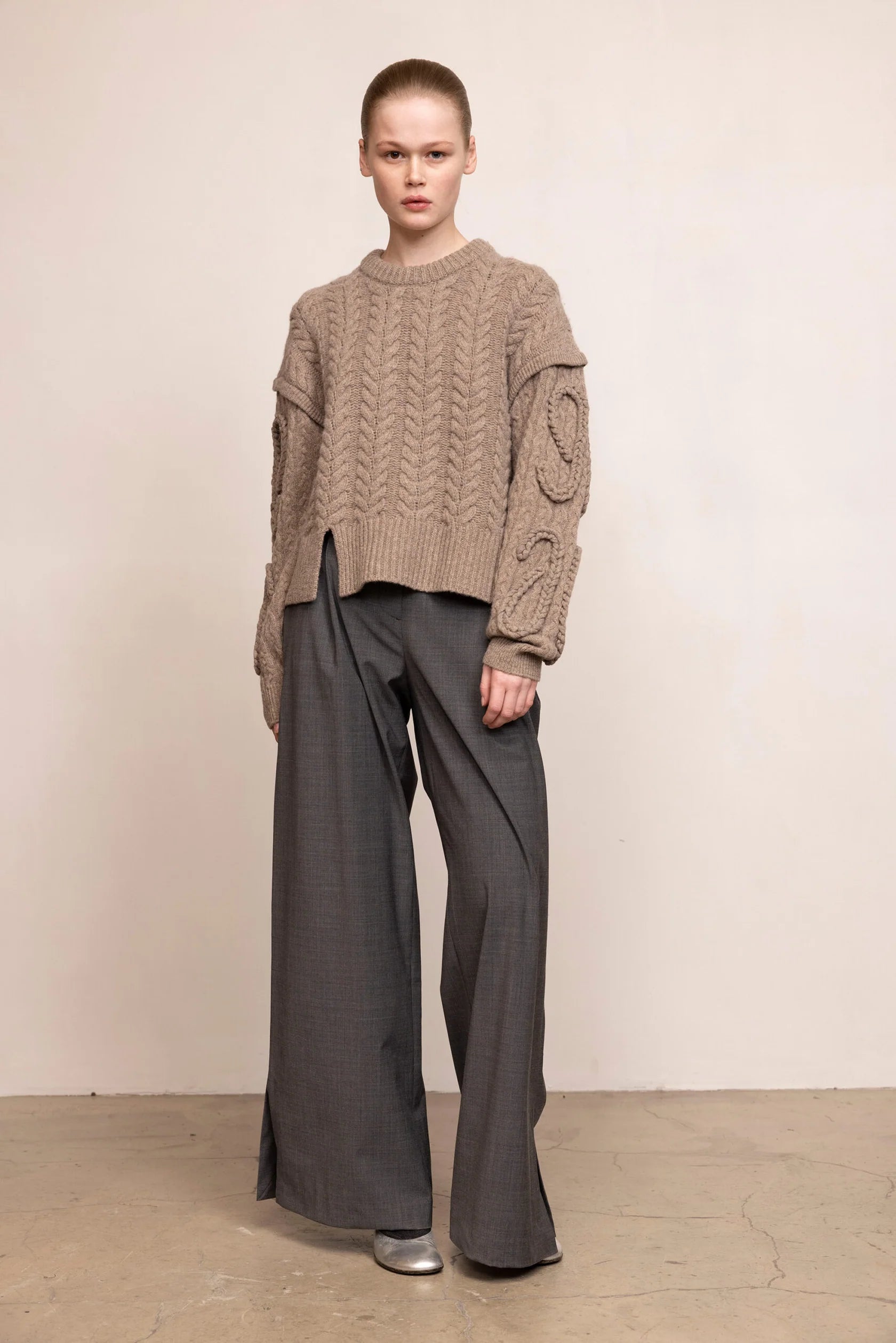 CANADA CABLE BRAIDED KNIT /HZL