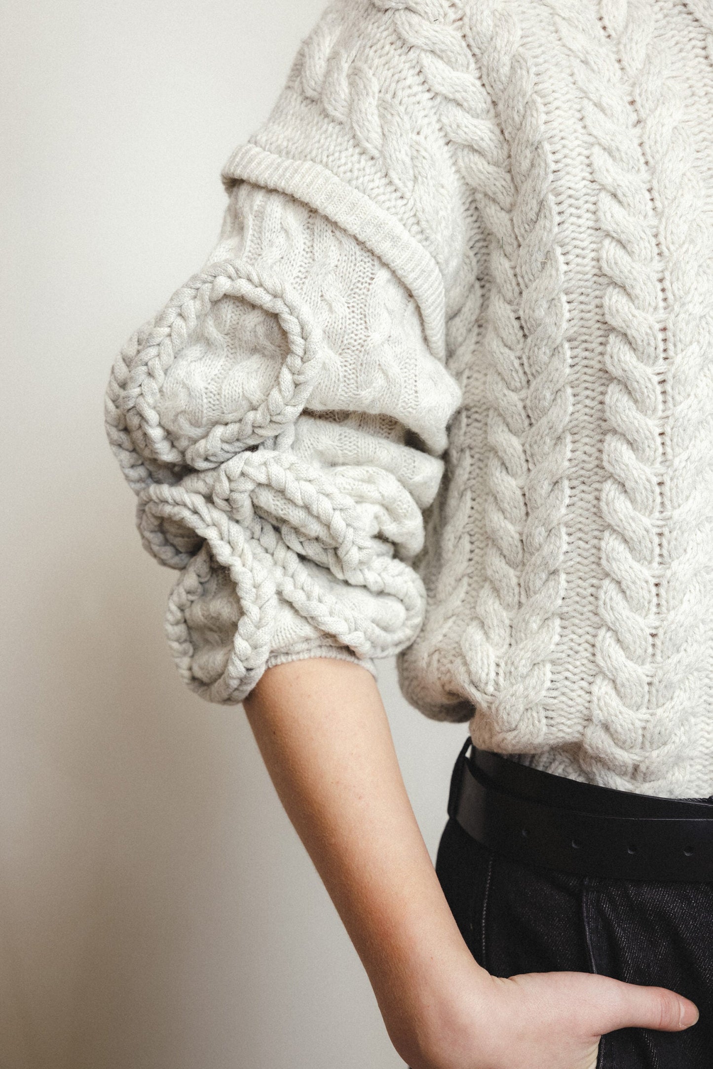 CANADA CABLE BRAIDED KNIT /OAT