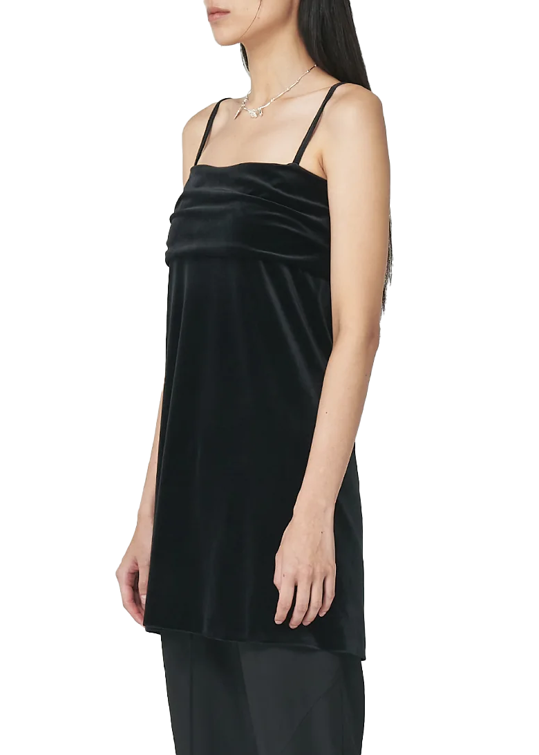 BLACK VELVET SLEEVELESS TOP