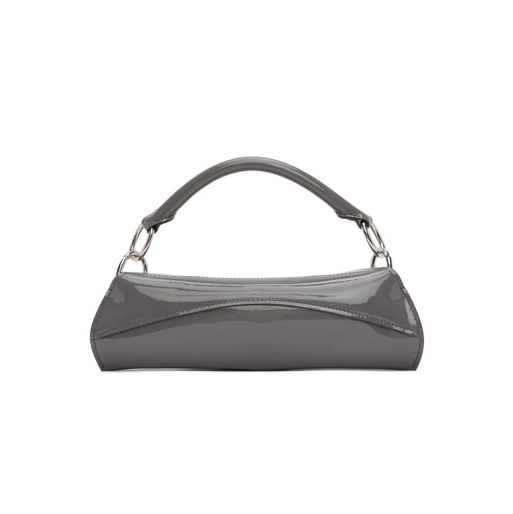 GREY ELONGATED TOP HANDLE BAG