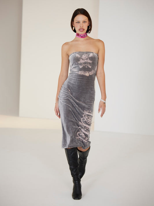 YUMMY MUMMY TUBE DRESS (SILVER)