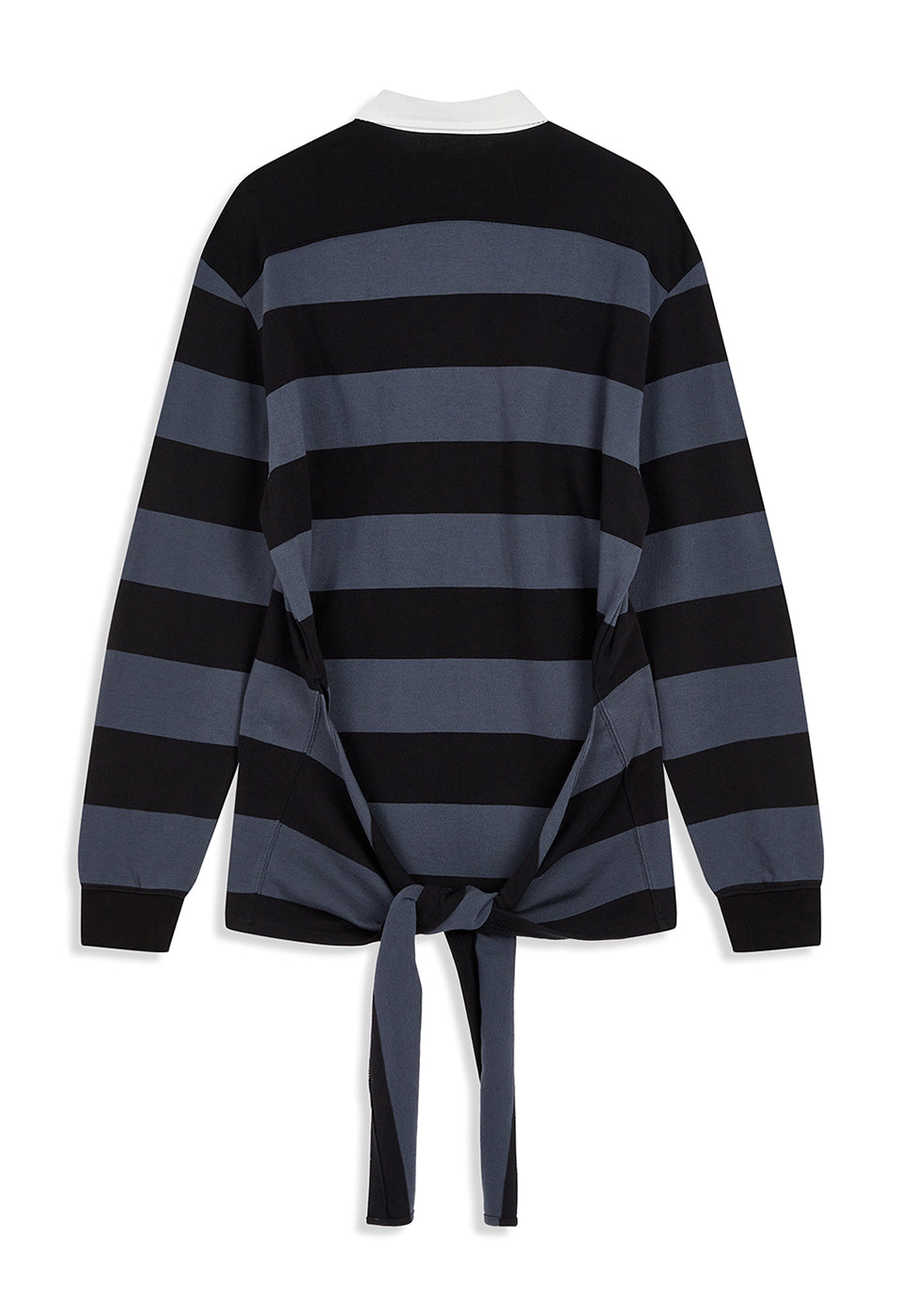 Knitted Stripe Trim Rugby Shirt