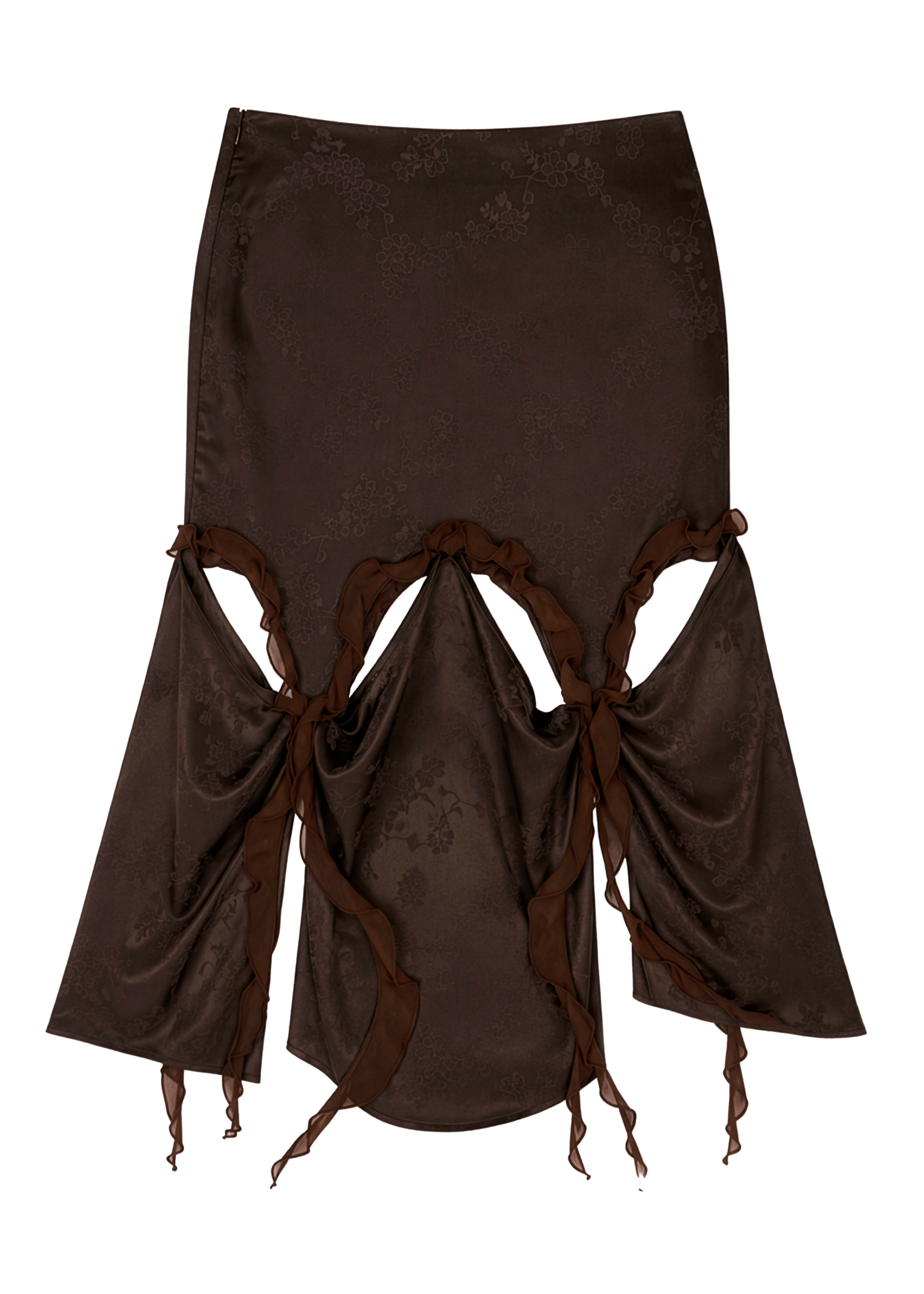 KIKKI CUT-OUT JAQUARD SKIRT