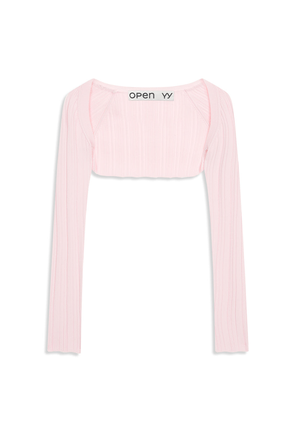 PLEATED BOLERO CARDIGAN PINK