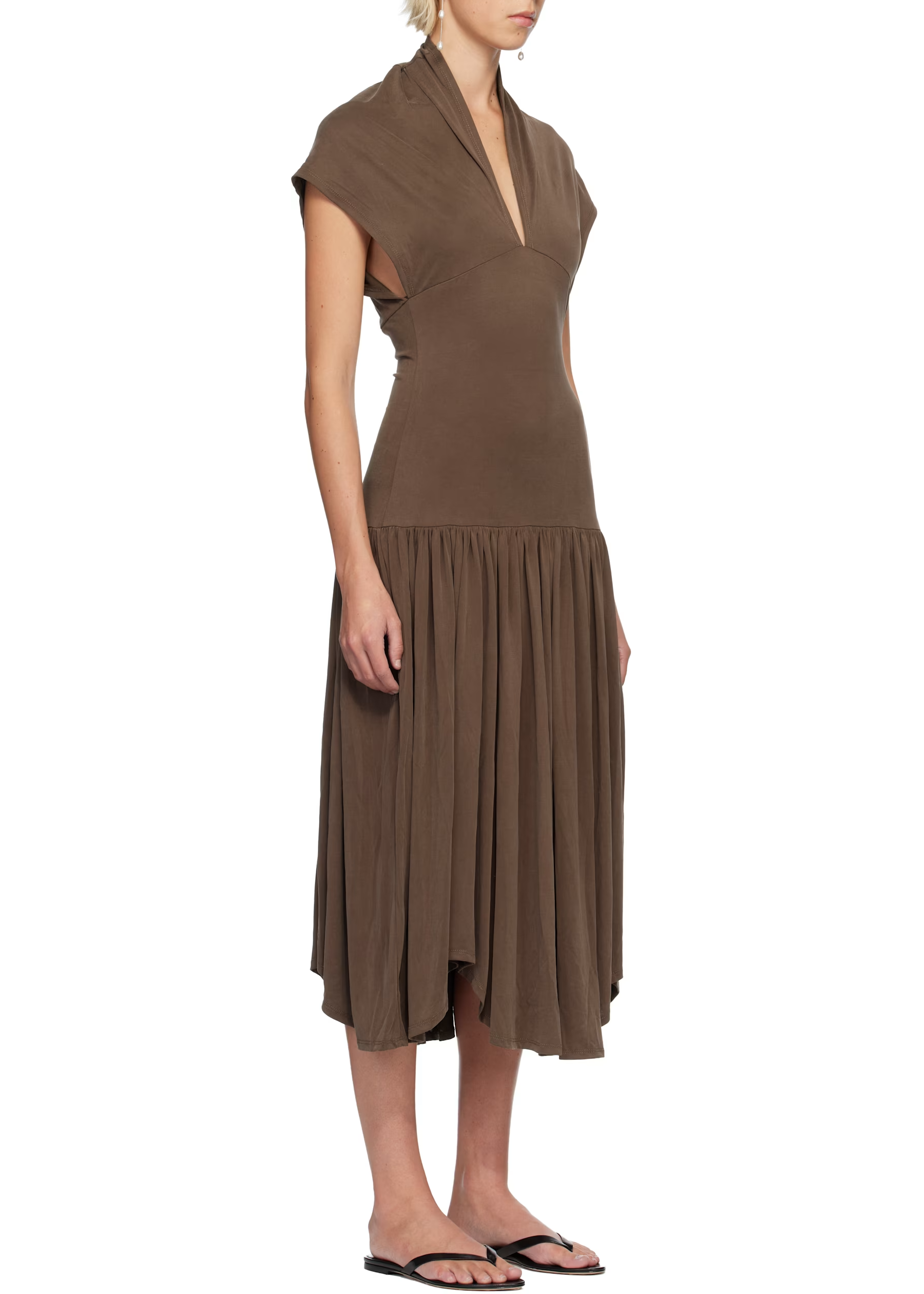 Brown Twyla Midi Dress