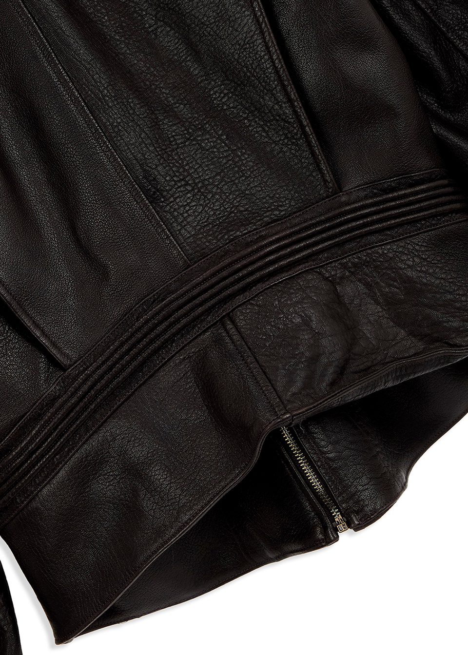 BELTED LEATHER BLOUSON
