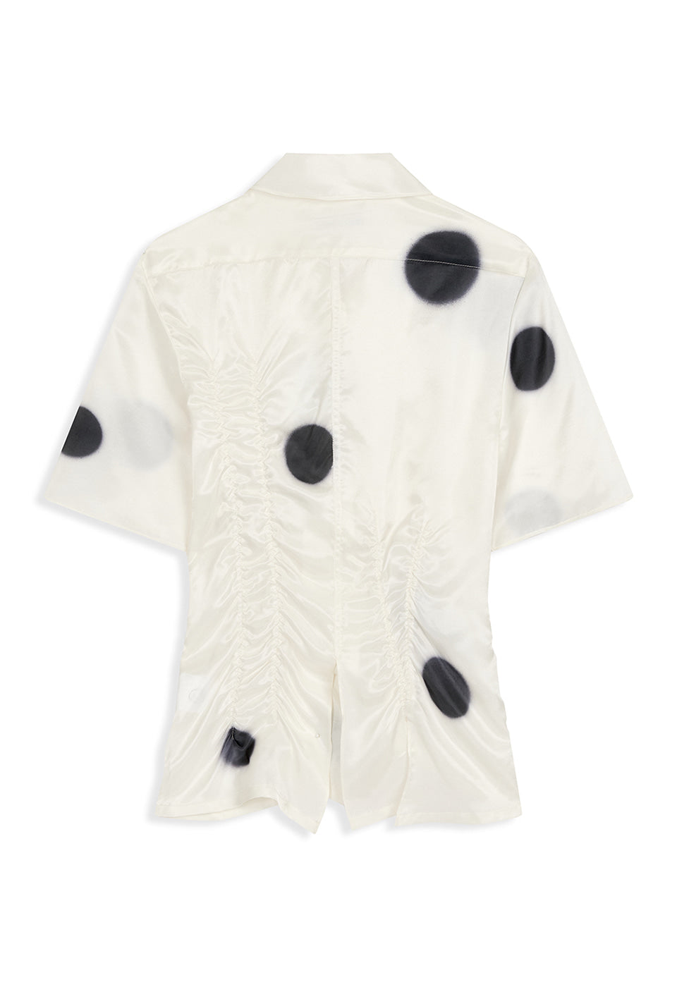 OVER SHIRRED DOT BLOUSE